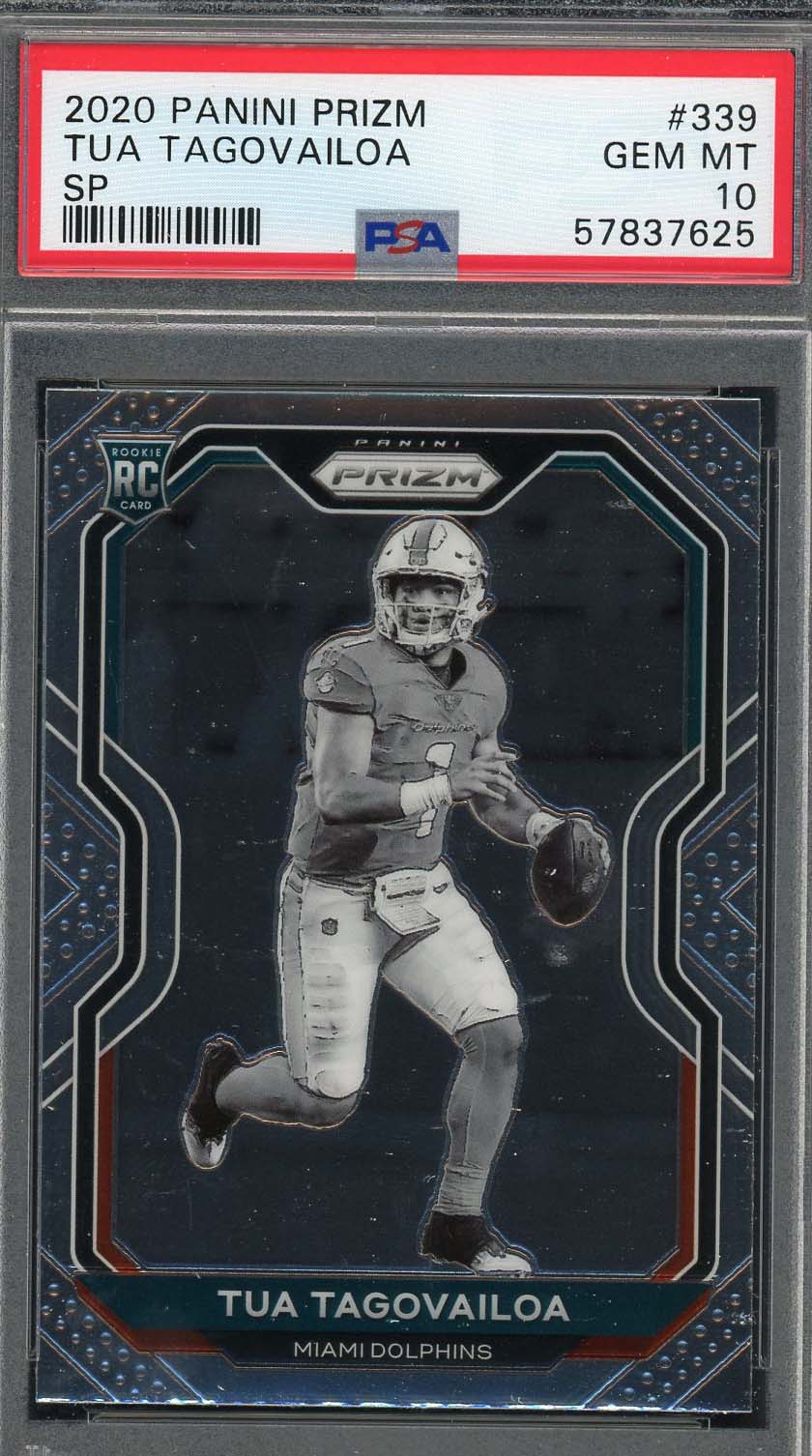 Tua Tagovailoa 2020 Panini Prizm Negative Football Rookie Card #339 PSA 10 Tua Tagovailoa 2020 Panini Prizm Negative Football Rookie Card #339 PSA 10
