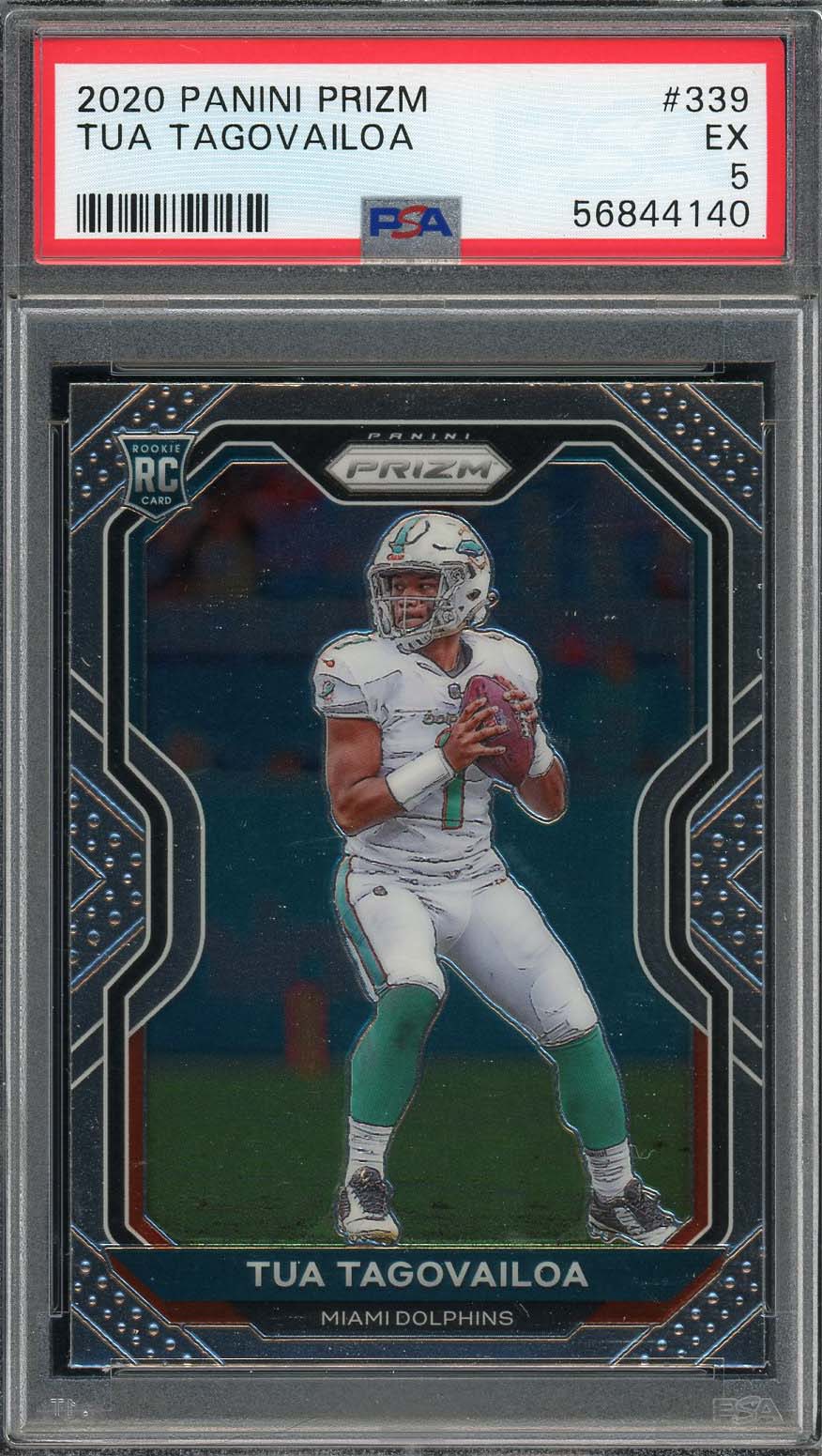 Tua Tagovailoa 2020 Panini Prizm Football Rookie Card RC #339 Graded PSA 5