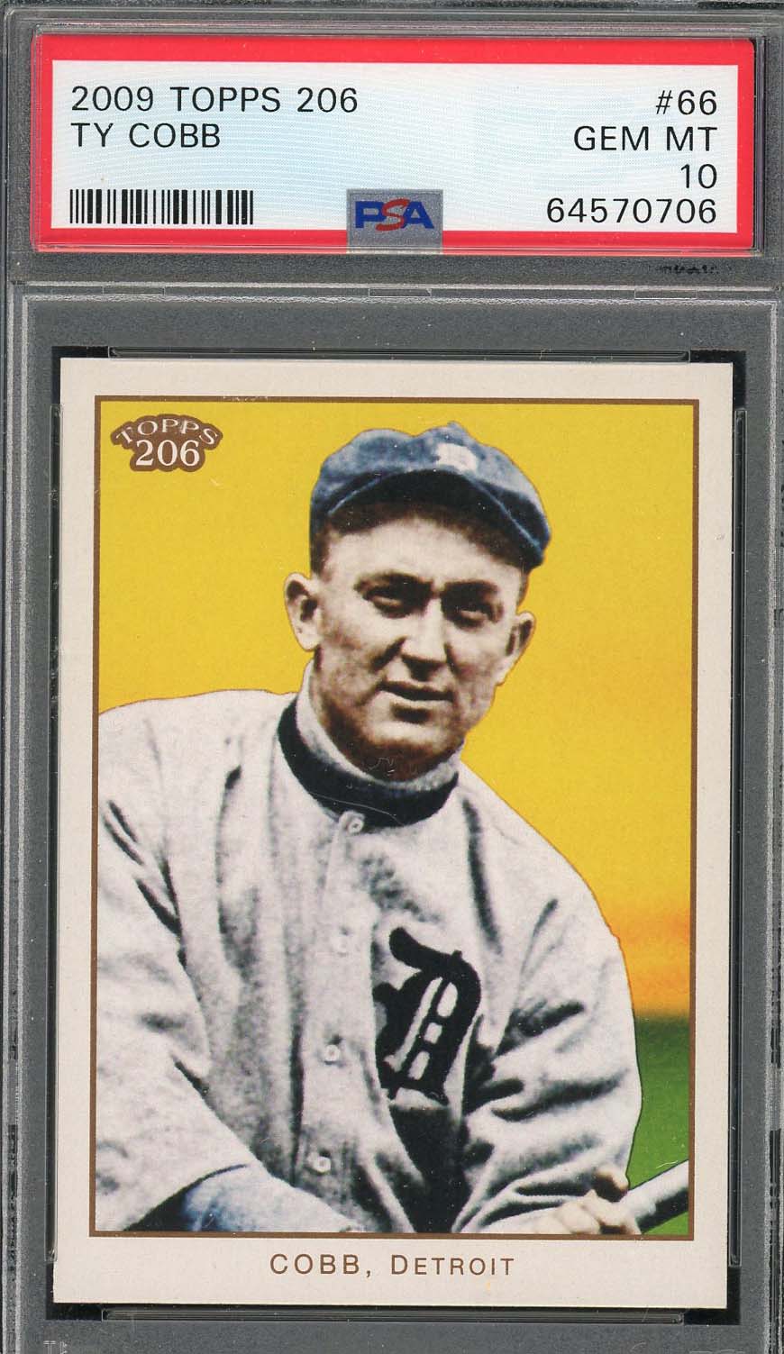 Ty Cobb 2009 Topps 206 Baseball Card #66 Graded PSA 10 Ty Cobb 2009 Topps 206 Baseball Card #66 Graded PSA 10