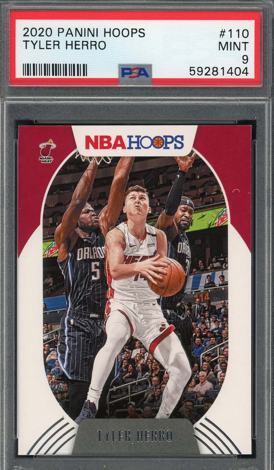 Tyler Herro 2020 Panini Hoops Basketball Card #110 Graded PSA 9