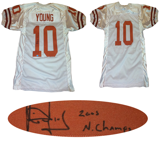 Vince Young Signed Texas 05 National Championship Jersey TriStar