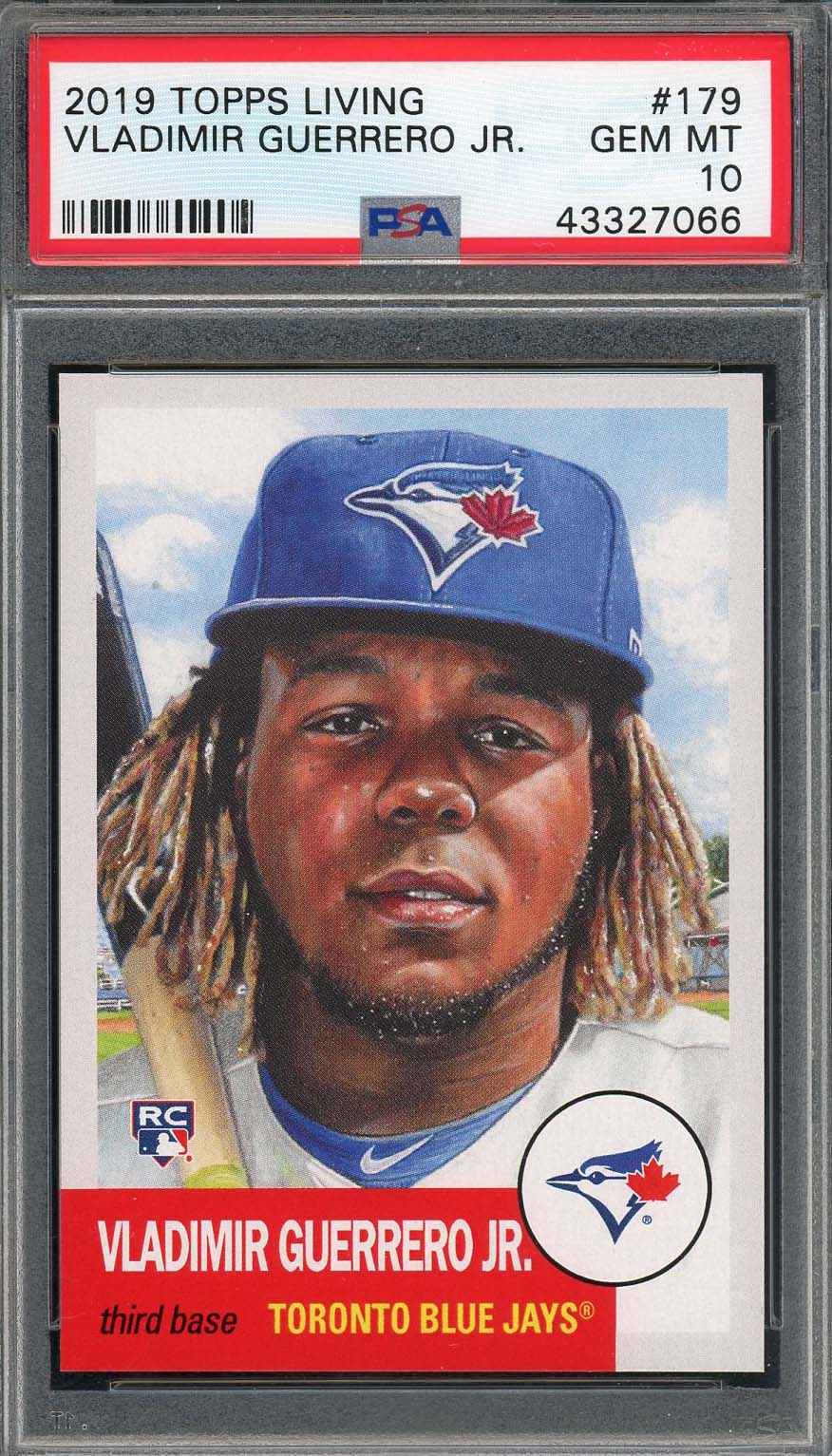 Vladimir Guerrero Jr 2019 Topps Living Rookie Baseball Card #179 Graded PSA 10