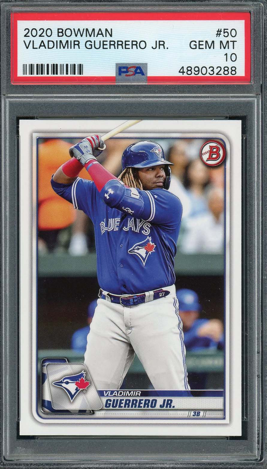 Vladimir Guerrero Jr 2020 Bowman Baseball Card #50 Graded PSA 10 Vladimir Guerrero Jr 2020 Bowman Baseball Card #50 Graded PSA 10