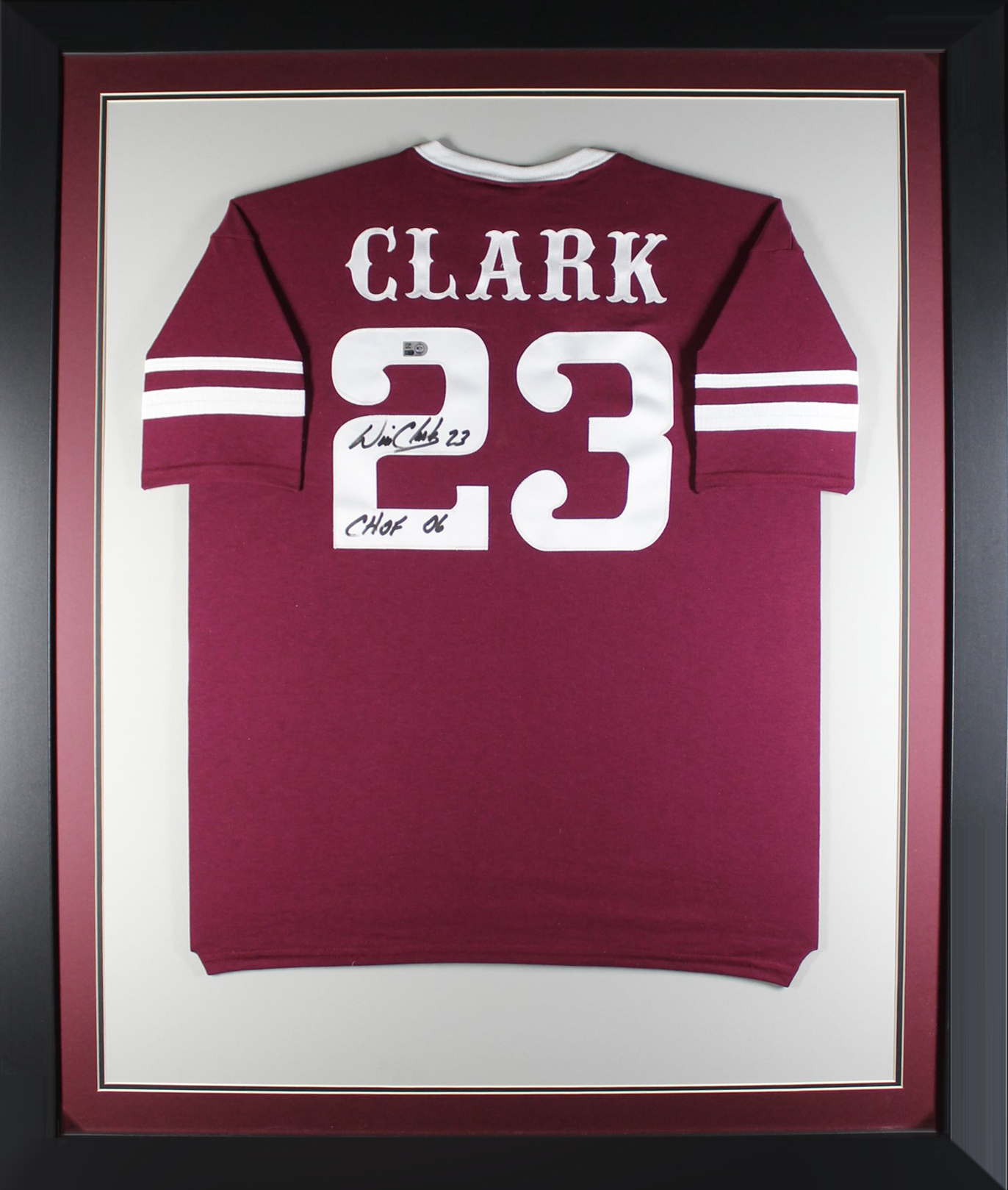 Will Clark Autographed Custom College Style Signed Baseball Framed Jersey Hall of Fame 2006 MLB Authenticated COA