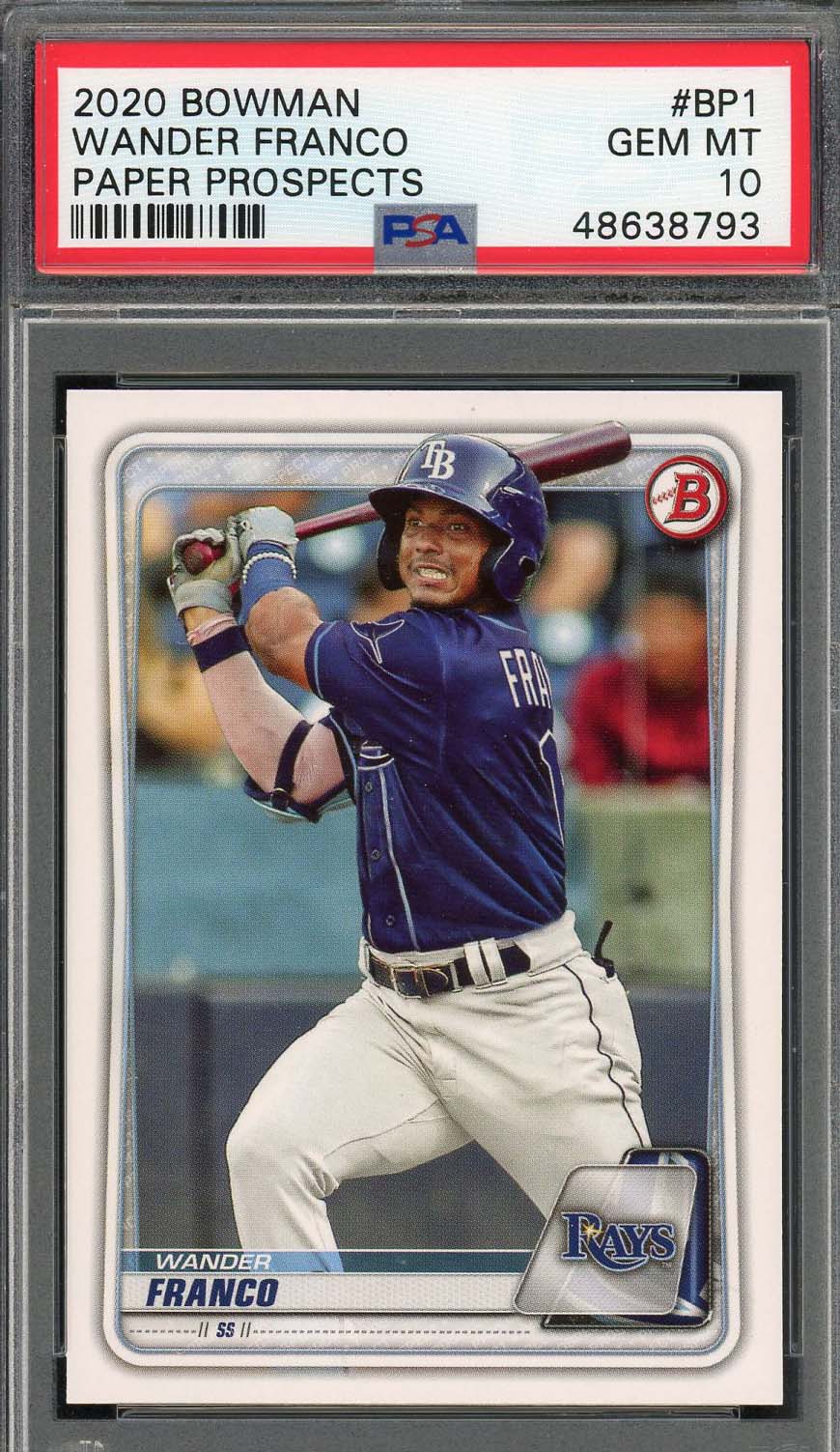 Wander Franco 2020 Bowman Paper Prospects Baseball Rookie Card #BP1 PSA 10