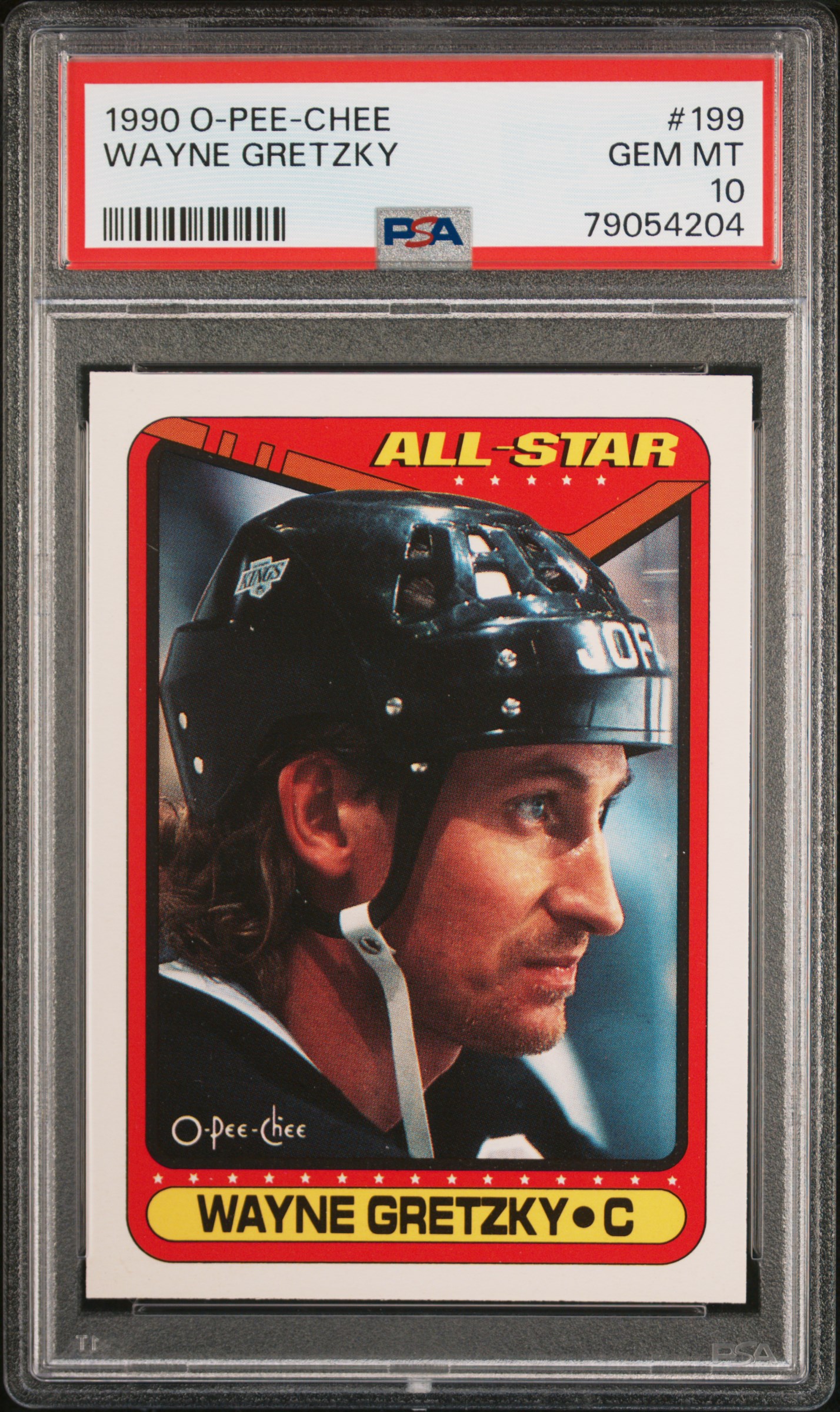 Wayne Gretzky 1990 O-Pee-Chee Hockey Card #199 Graded PSA 10