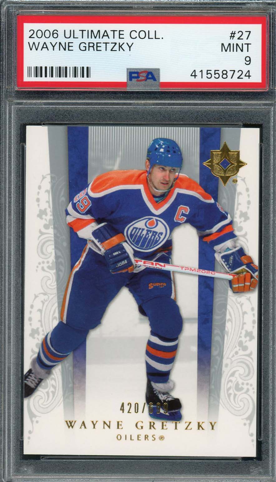 Wayne Gretzky 2006 Upper Deck Ultimate Collection Card #27 Graded PSA 9 Wayne Gretzky 2006 Upper Deck Ultimate Collection Card #27 Graded PSA 9