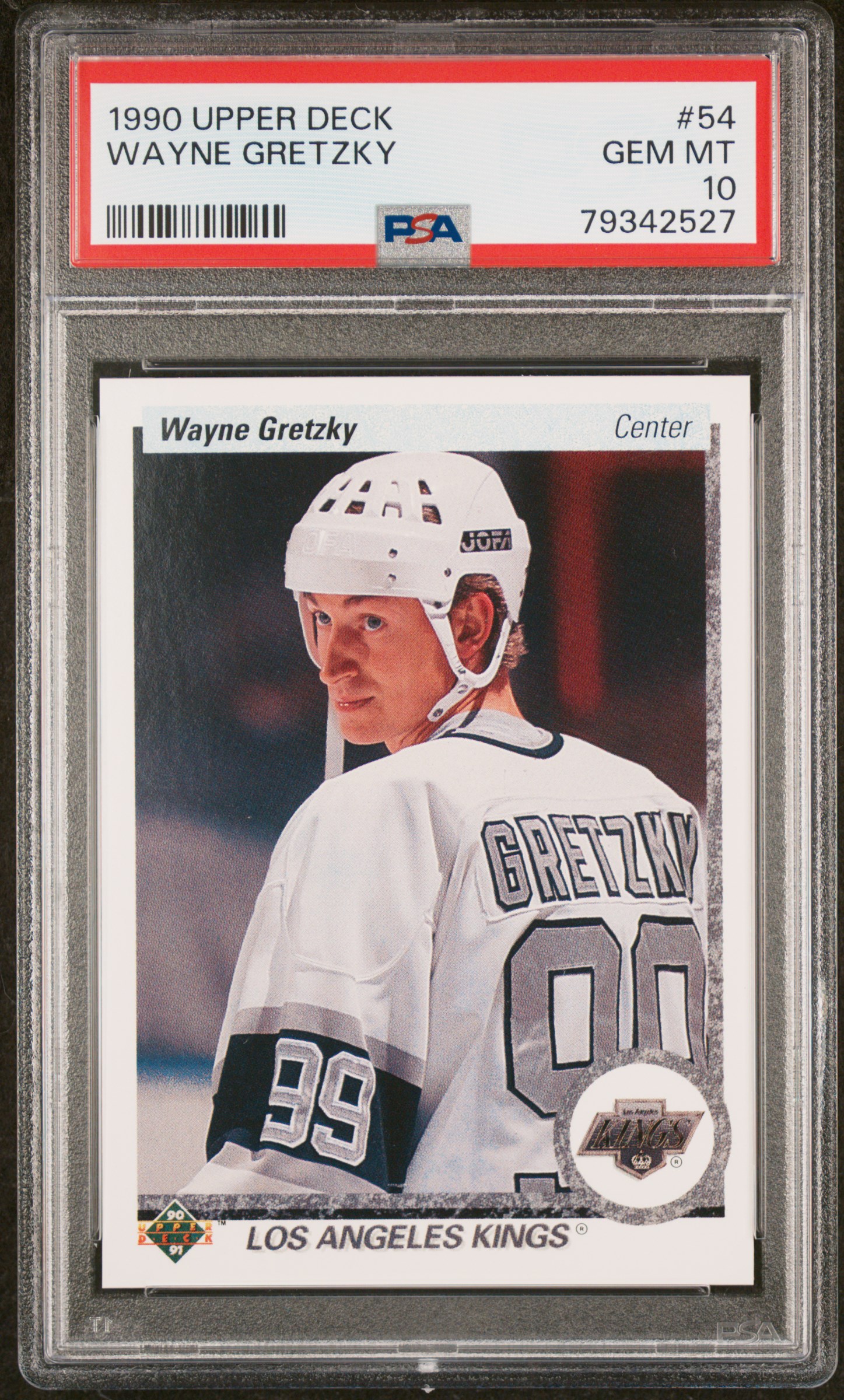 Wayne Gretzky 1990 Upper Deck Hockey Card #54 Graded PSA 10