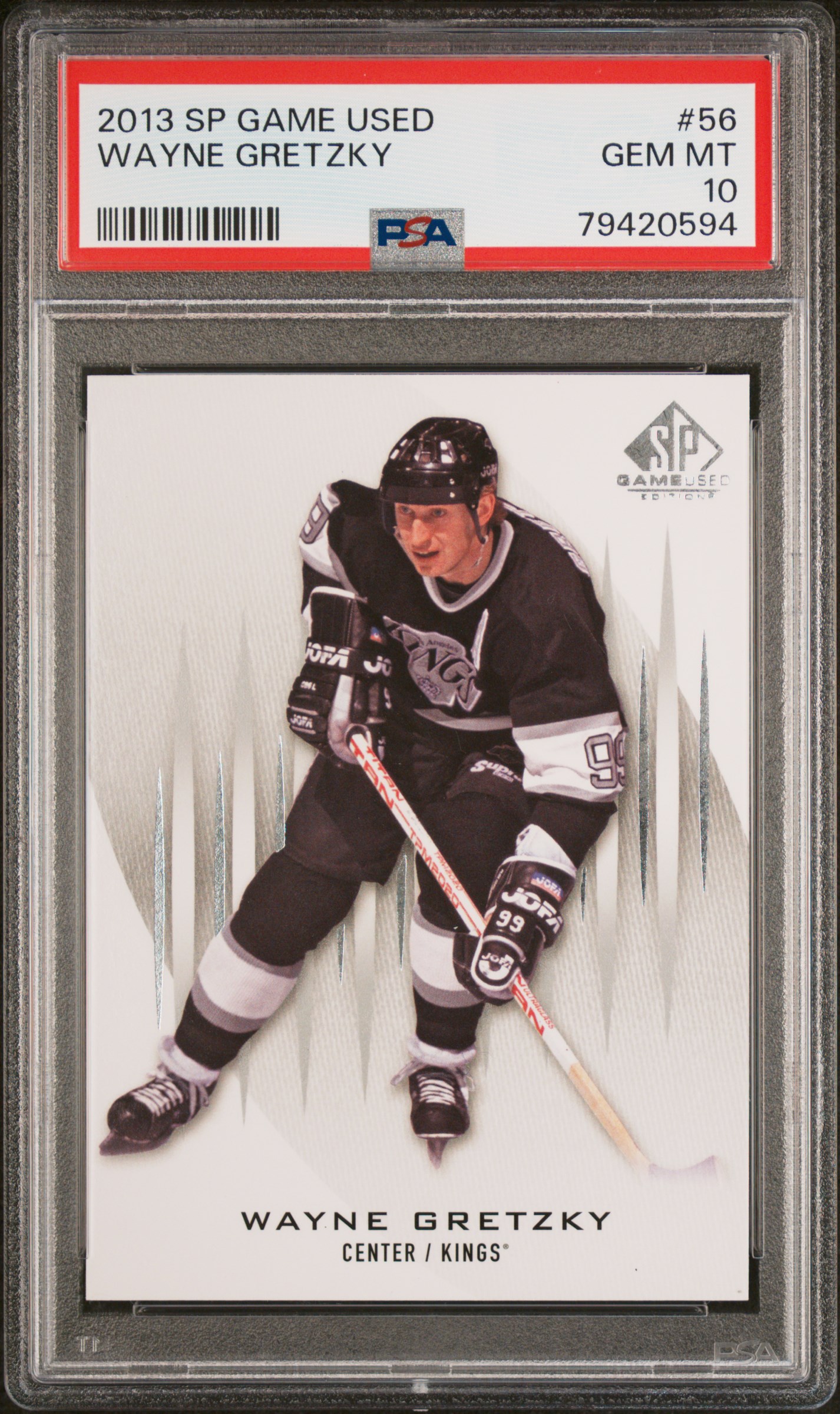 Wayne Gretzky 2013 Upper Deck SP Game Used Hockey Card #56 Graded PSA 10