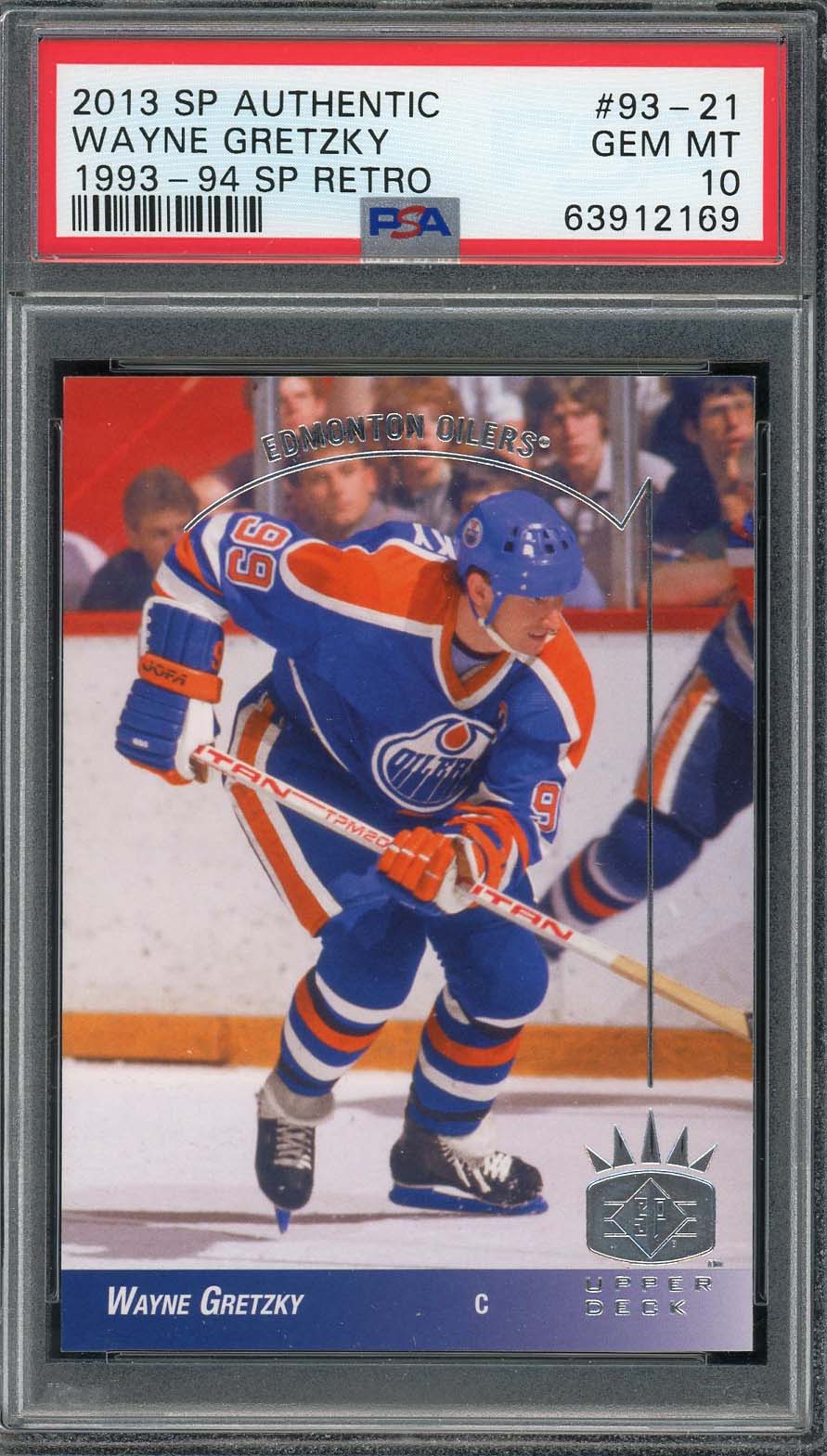 Wayne Gretzky 2013 Upper Deck SP Authentic Retro Hockey Card #93 Graded PSA 10