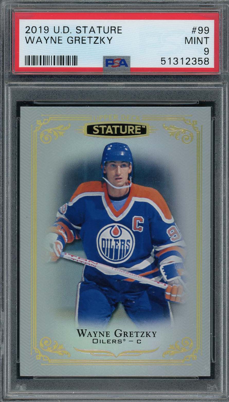 Wayne Gretzky 2019 Upper Deck Stature Hockey Card #99 Graded PSA 9 Wayne Gretzky 2019 Upper Deck Stature Hockey Card #99 Graded PSA 9