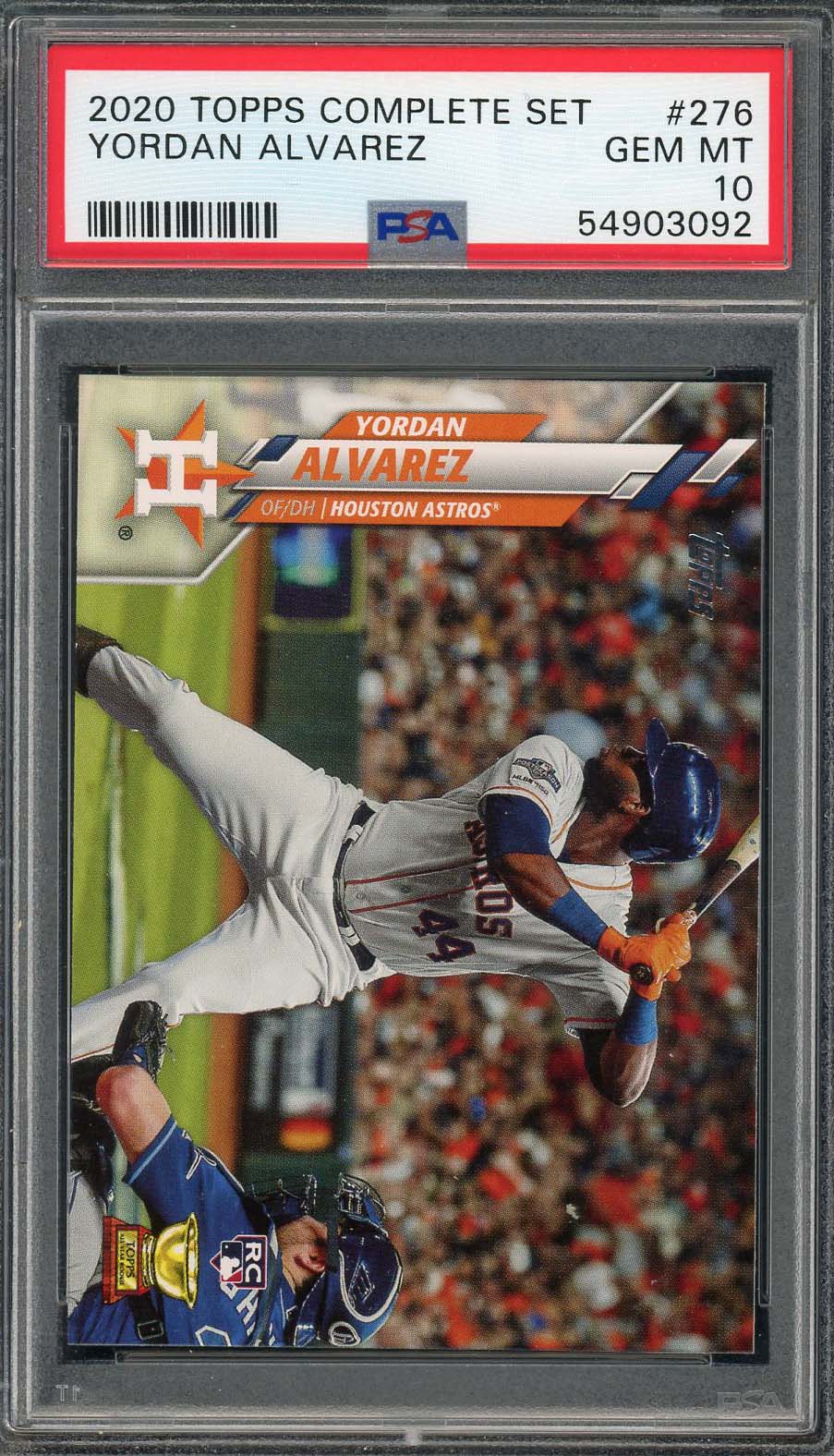 Yordan Alvarez 2020 Topps Complete Set Baseball Rookie Card #276 Graded PSA 10 Yordan Alvarez 2020 Topps Complete Set Baseball Rookie Card #276 Graded PSA 10