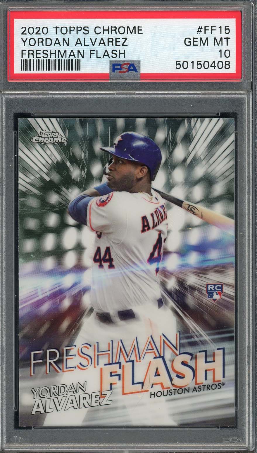 Yordan Alvarez 2020 Topps Chrome Freshman Flash Baseball Card #FF15 PSA 10
