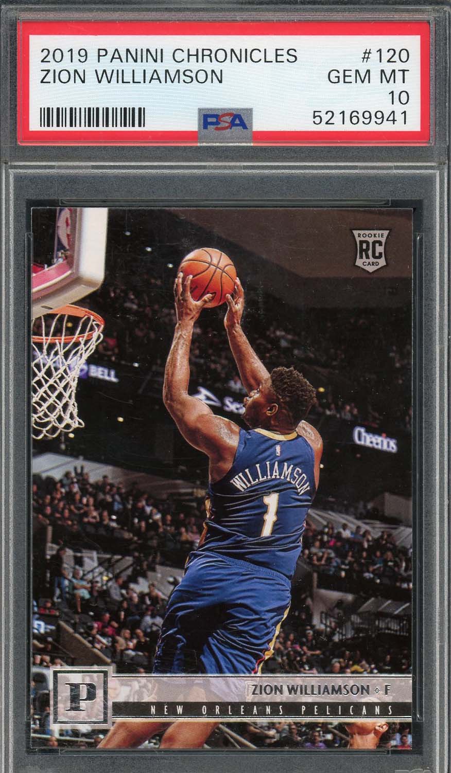 Zion Williamson 2019 Panini Chronicles Basketball Rookie Card #120 Graded PSA 10
