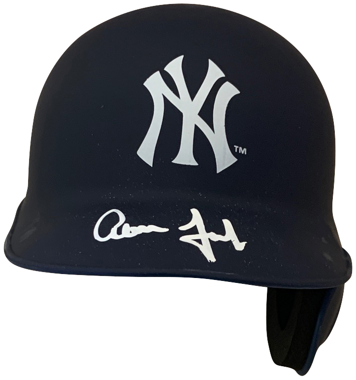 Aaron Judge Autographed New York Yankees Signed Baseball Mini Helmet Fanatics Authentic COA