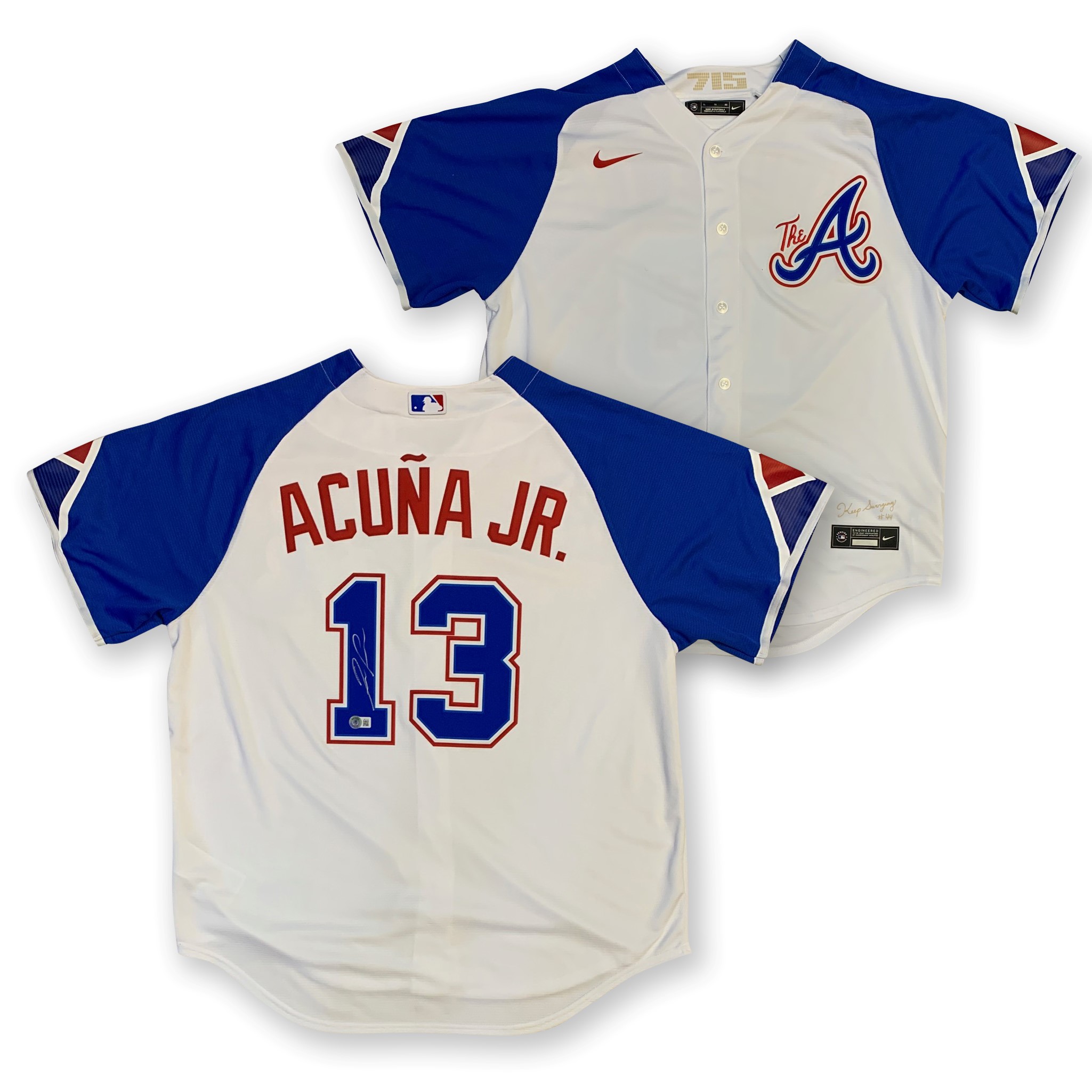 Ronald Acuna Jr Autographed Atlanta Braves Nike City Connect Signed Baseball Jersey Beckett COA