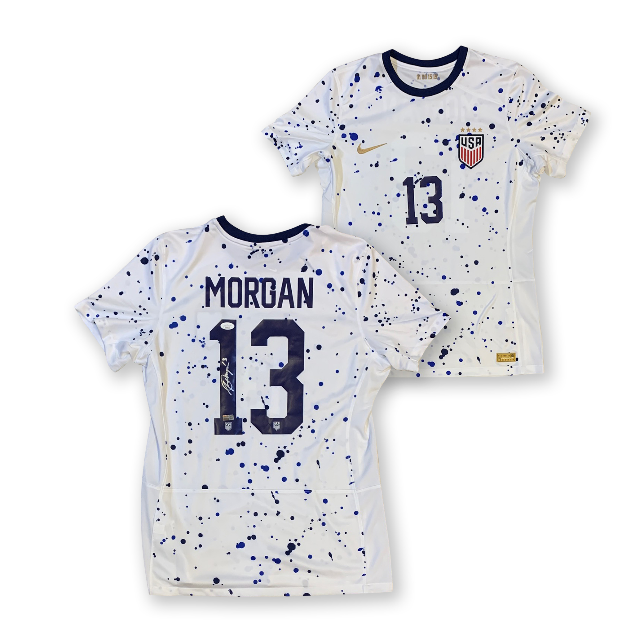 Alex Morgan Autographed 2023 USA Womens National Team USWNT World Cup Signed Nike Soccer Jersey JSA COA