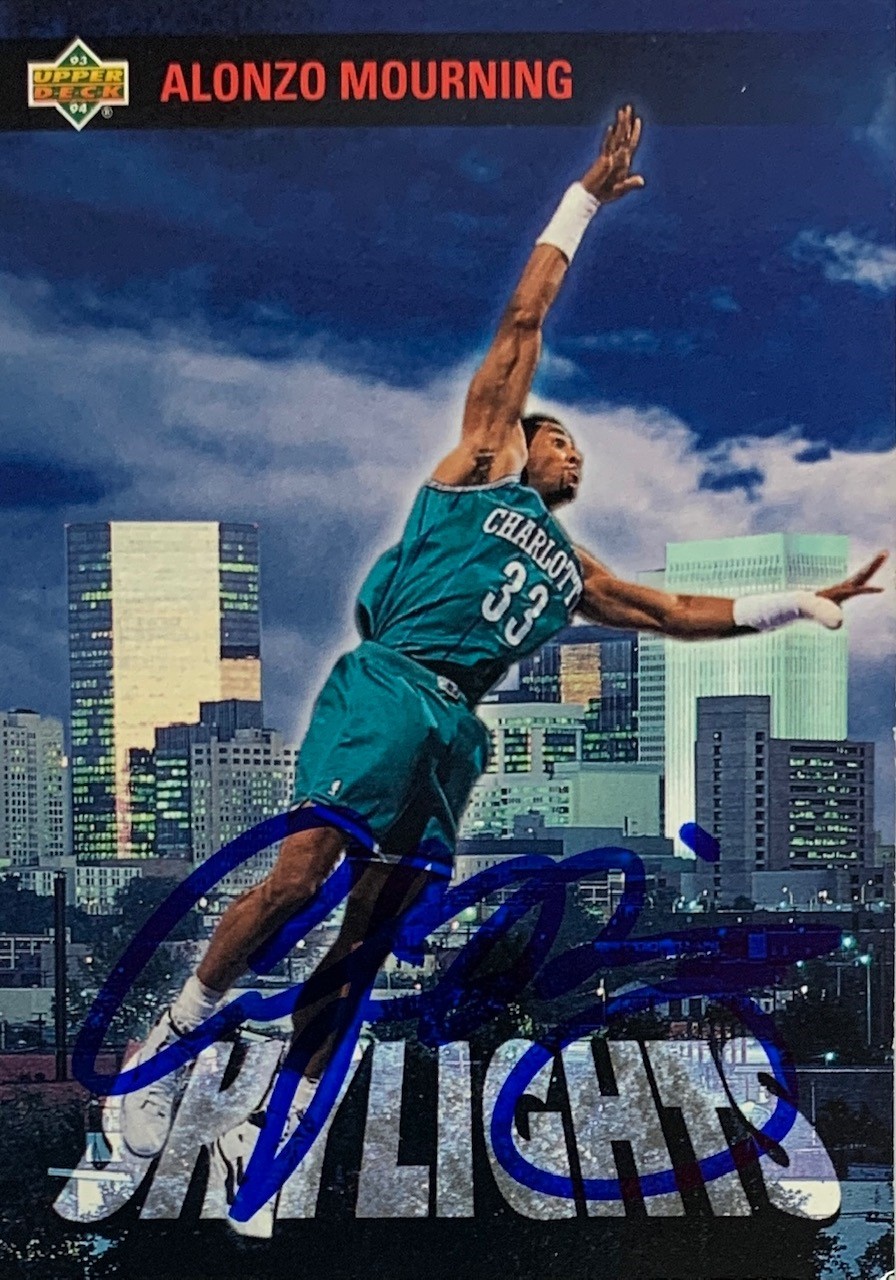 Alonzo Mourning 1993 Upper Deck Basketball Signed Card #468 Auto JSA COA Alonzo Mourning 1993 Upper Deck Basketball Signed Card #468 Auto JSA COA