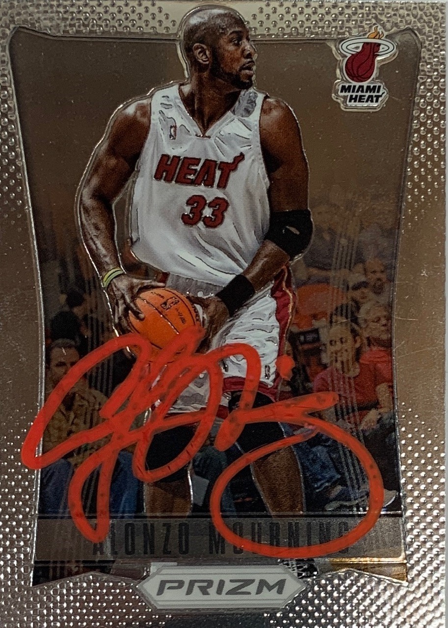 Alonzo Mourning 2012 Panini Prizm Basketball Signed Card #200 Auto JSA COA Alonzo Mourning 2012 Panini Prizm Basketball Signed Card #200 Auto JSA COA