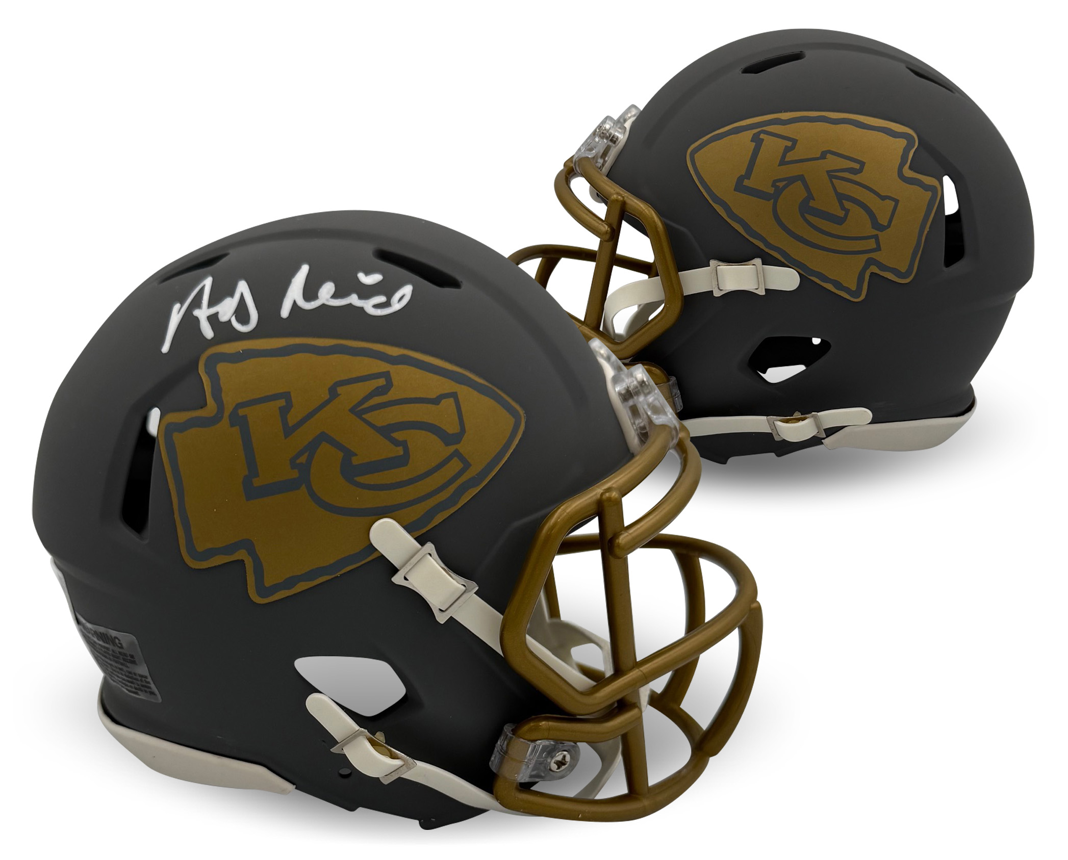 Andy Reid Autographed Kansas City Chiefs Signed Football Slate Mini Helmet Beckett COA