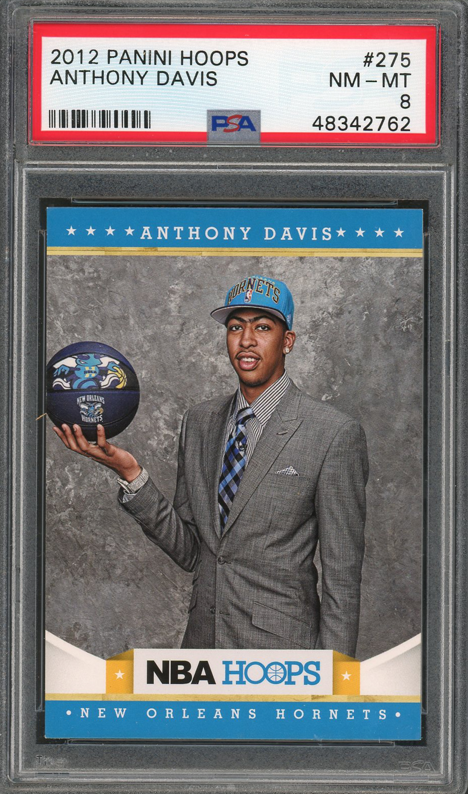 Anthony Davis 2012 Panini Hoops Basketball Rookie Card RC #275 Graded PSA 8