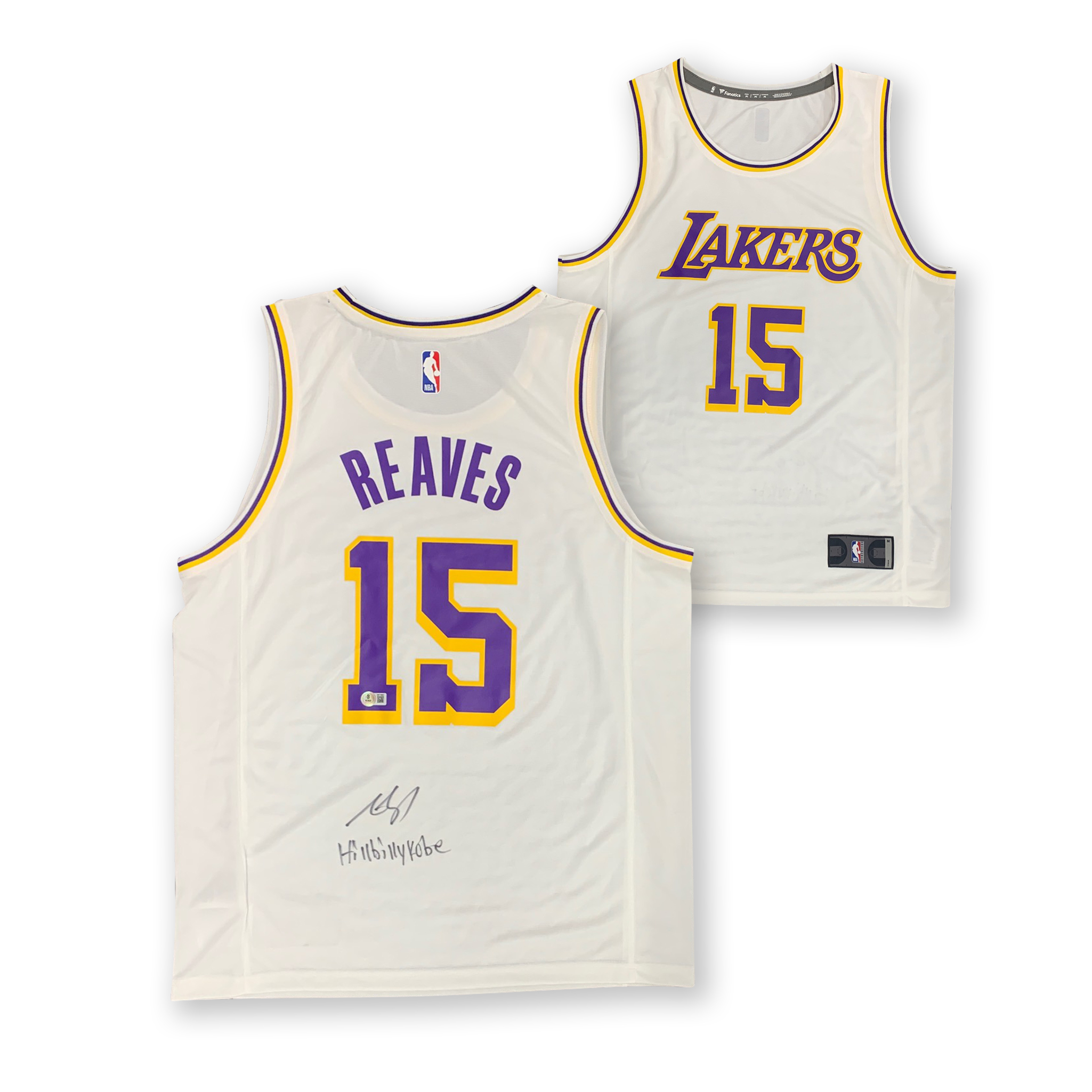 Austin Reaves Autographed Los Angeles Lakers Signed Fanatics White Basketball Jersey HILLBILLY KOBE Beckett COA