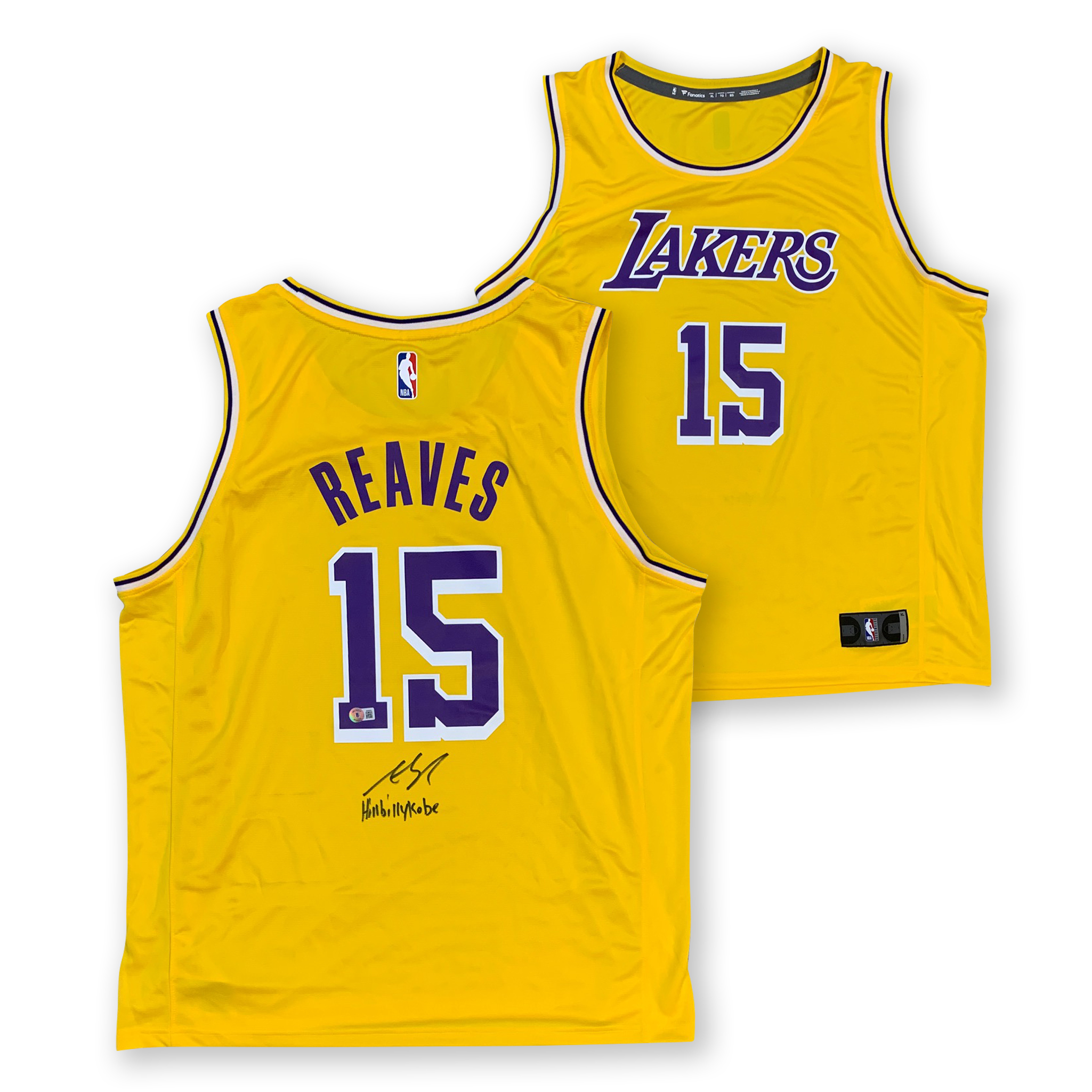 Austin Reaves Autographed Los Angeles Lakers Signed Fanatics Basketball Jersey HILLBILLY KOBE Beckett COA
