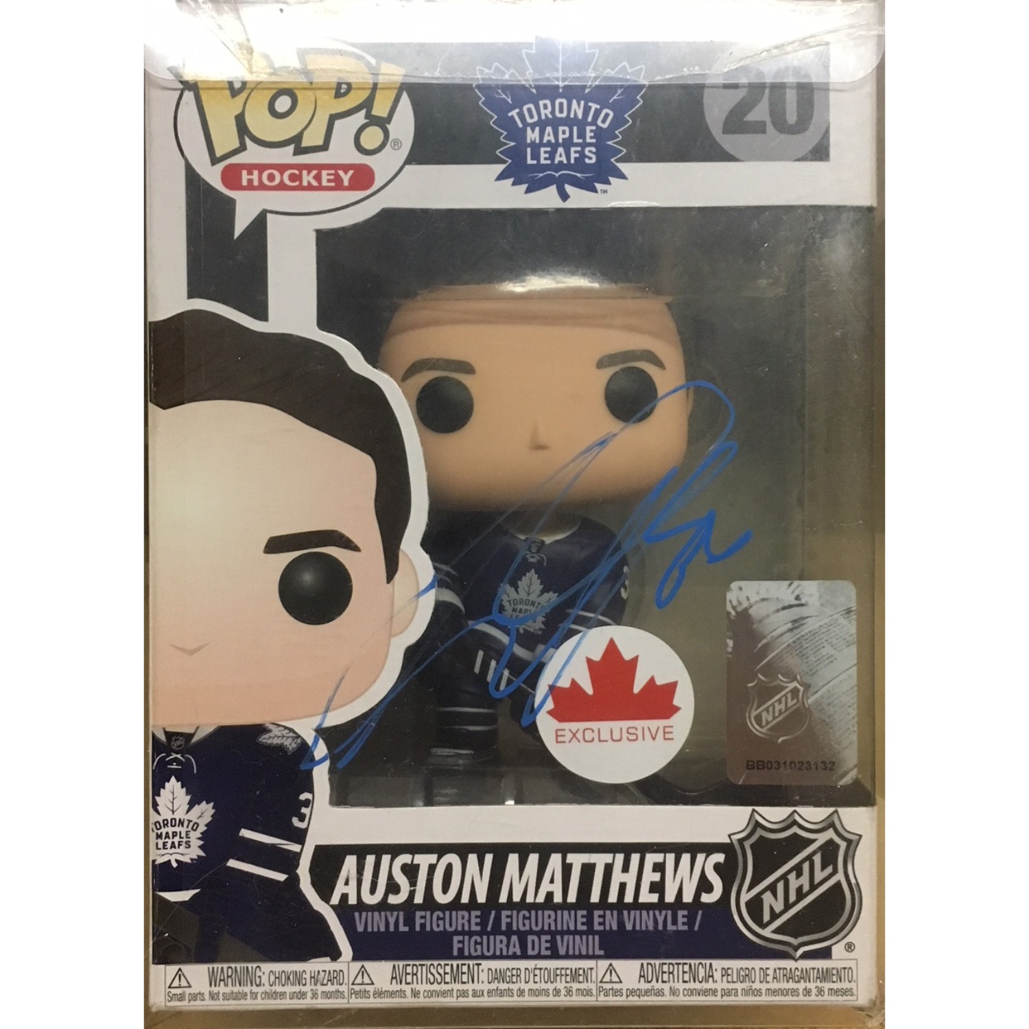 Auston Matthews Toronto Maple Leafs Autographed Hockey Signed Funko Pop JSA COA Auston Matthews Toronto Maple Leafs Autographed Hockey Signed Funko Pop JSA COA