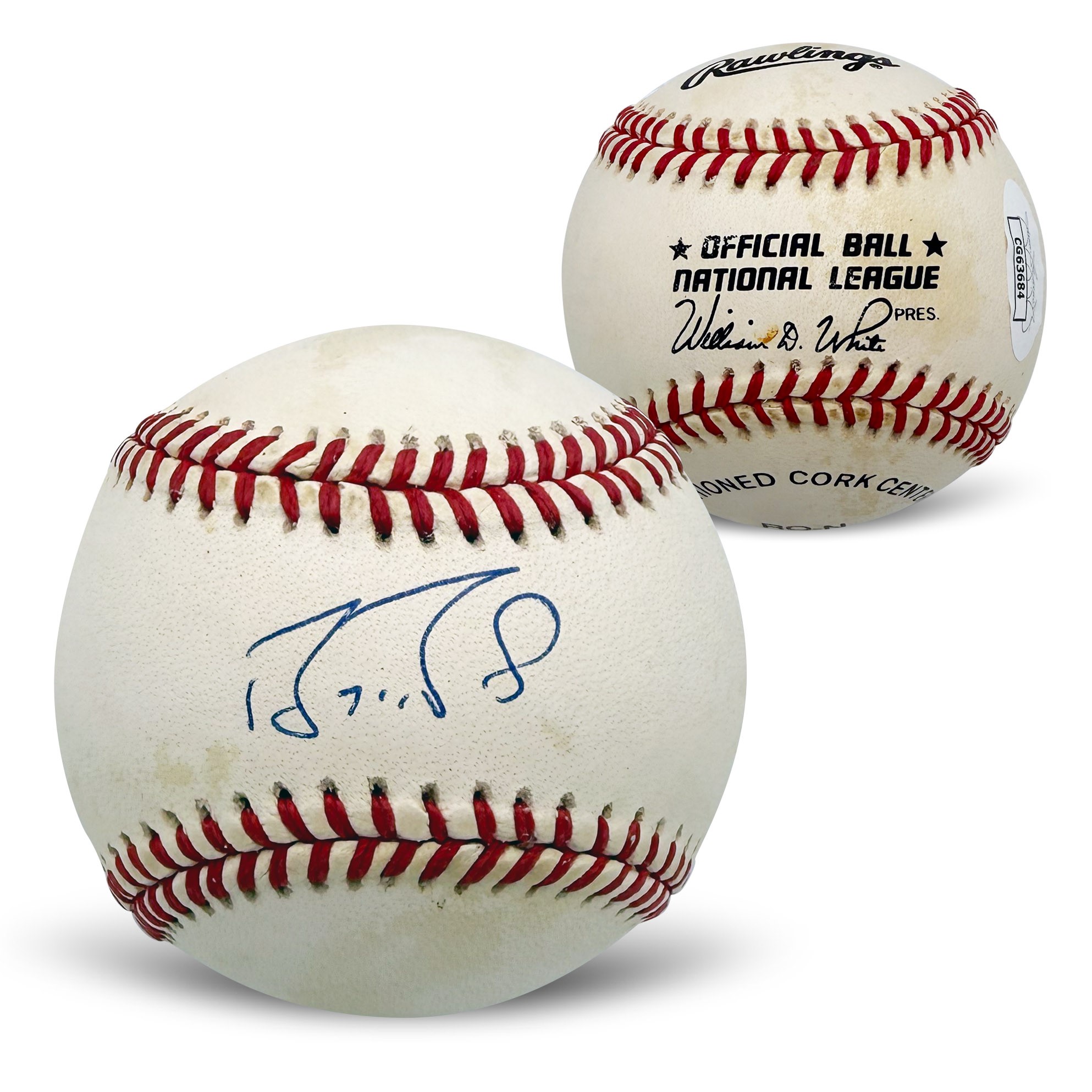 Barry Bonds San Francisco Giants Autographed National League Signed Baseball JSA COA With UV Display Case