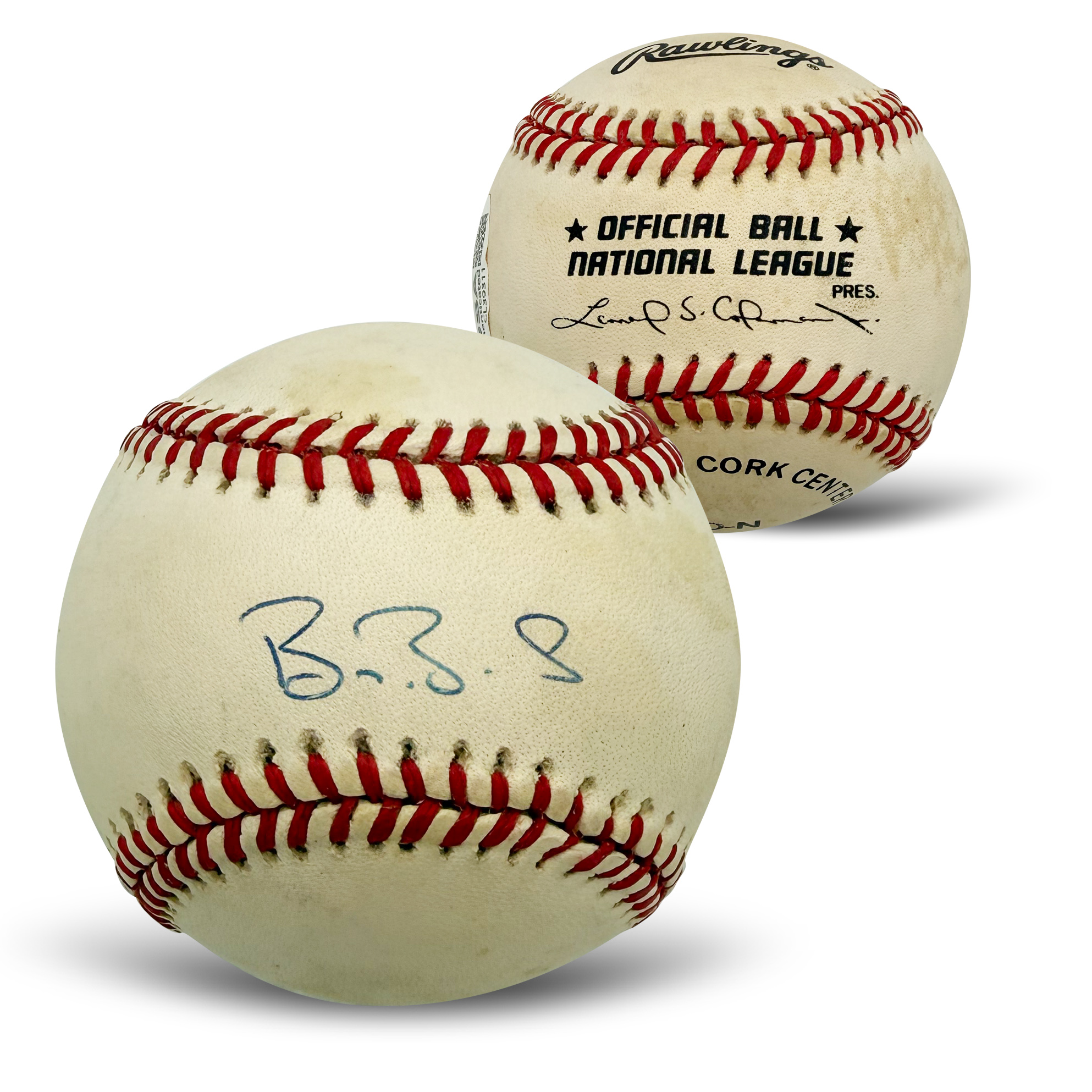 Barry Bonds San Francisco Giants Autographed National League Signed Baseball JSA COA CL39311 With UV Display Case