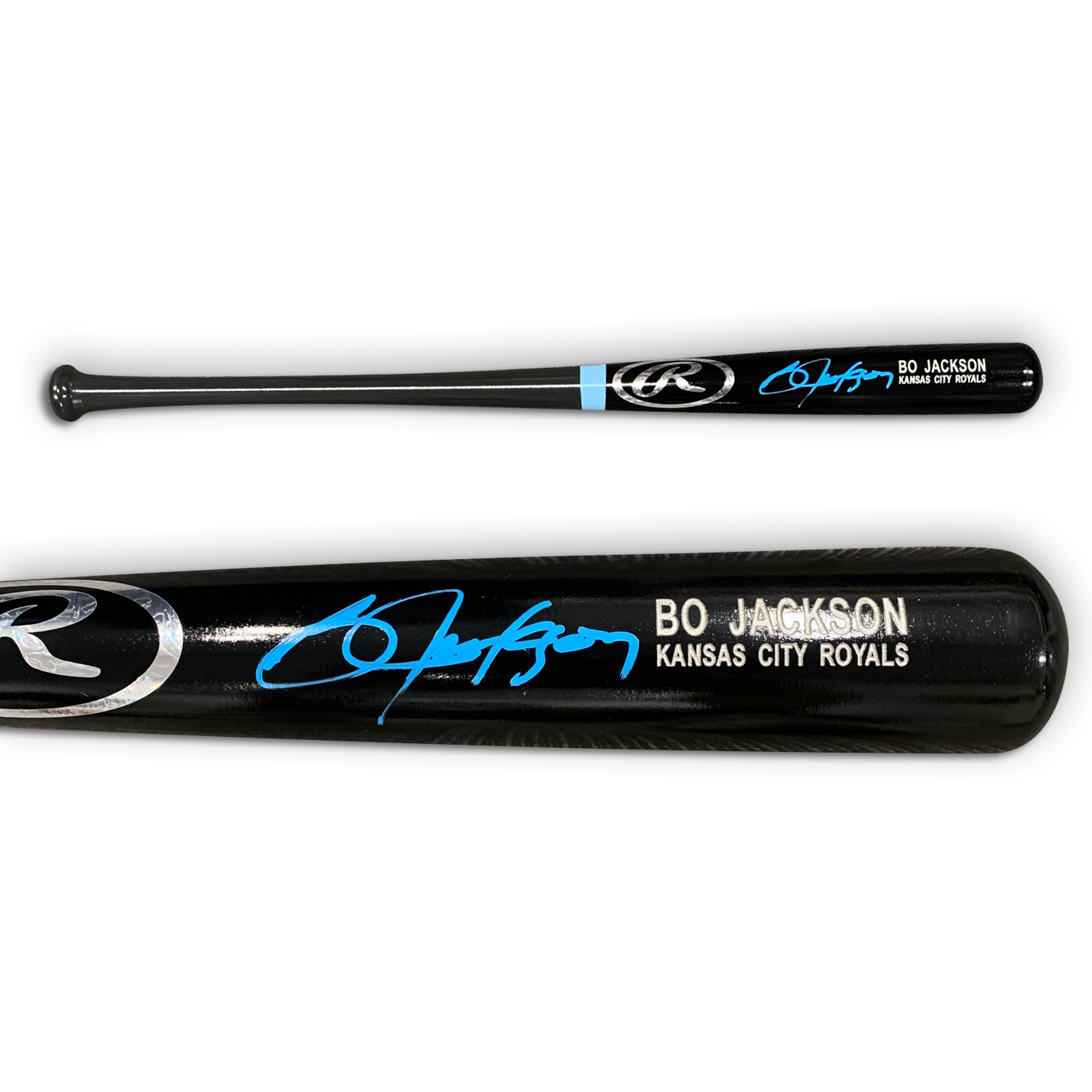 Bo Jackson Autographed 34" Signed Black Baseball Bat Beckett COA