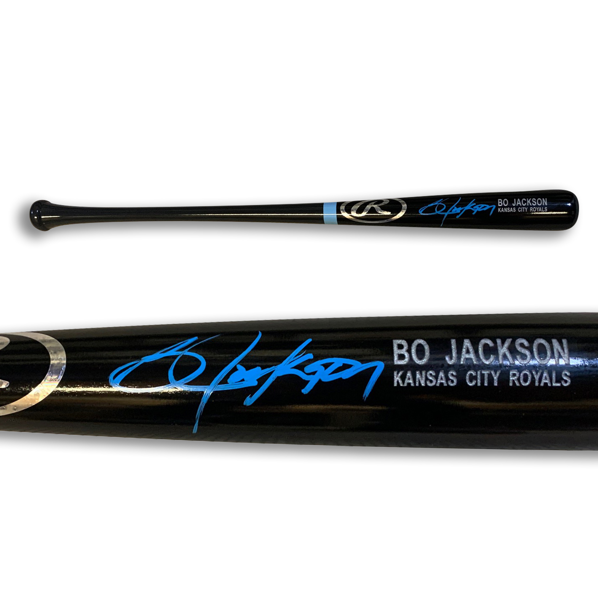 Bo Jackson Autographed 34" Signed Black Baseball Bat Beckett COA