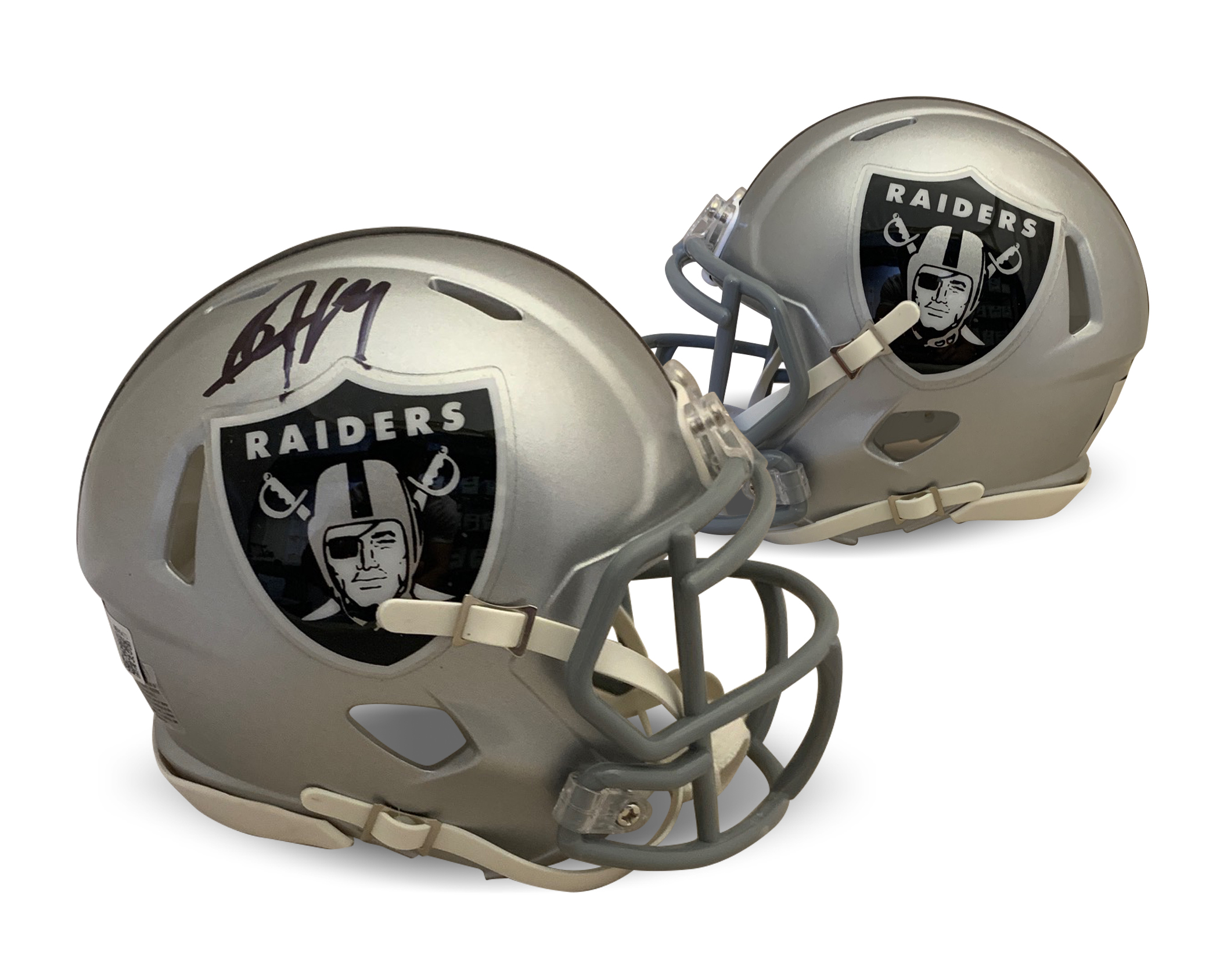 Bo Jackson Autographed Oakland Raiders Signed Football Mini Helmet Beckett COA