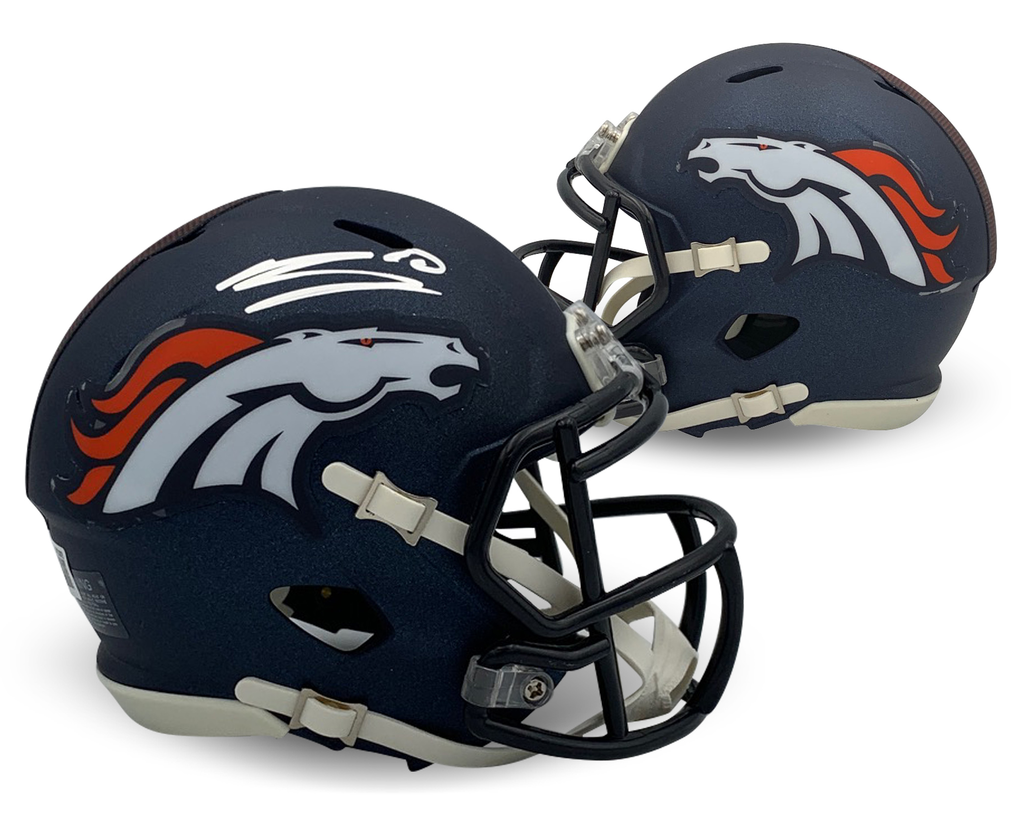 Bo Nix Autographed Denver Broncos Signed Mini Football Helmet Beckett COA Bo Nix Autographed Denver Broncos Signed Mini Football Helmet Beckett COA