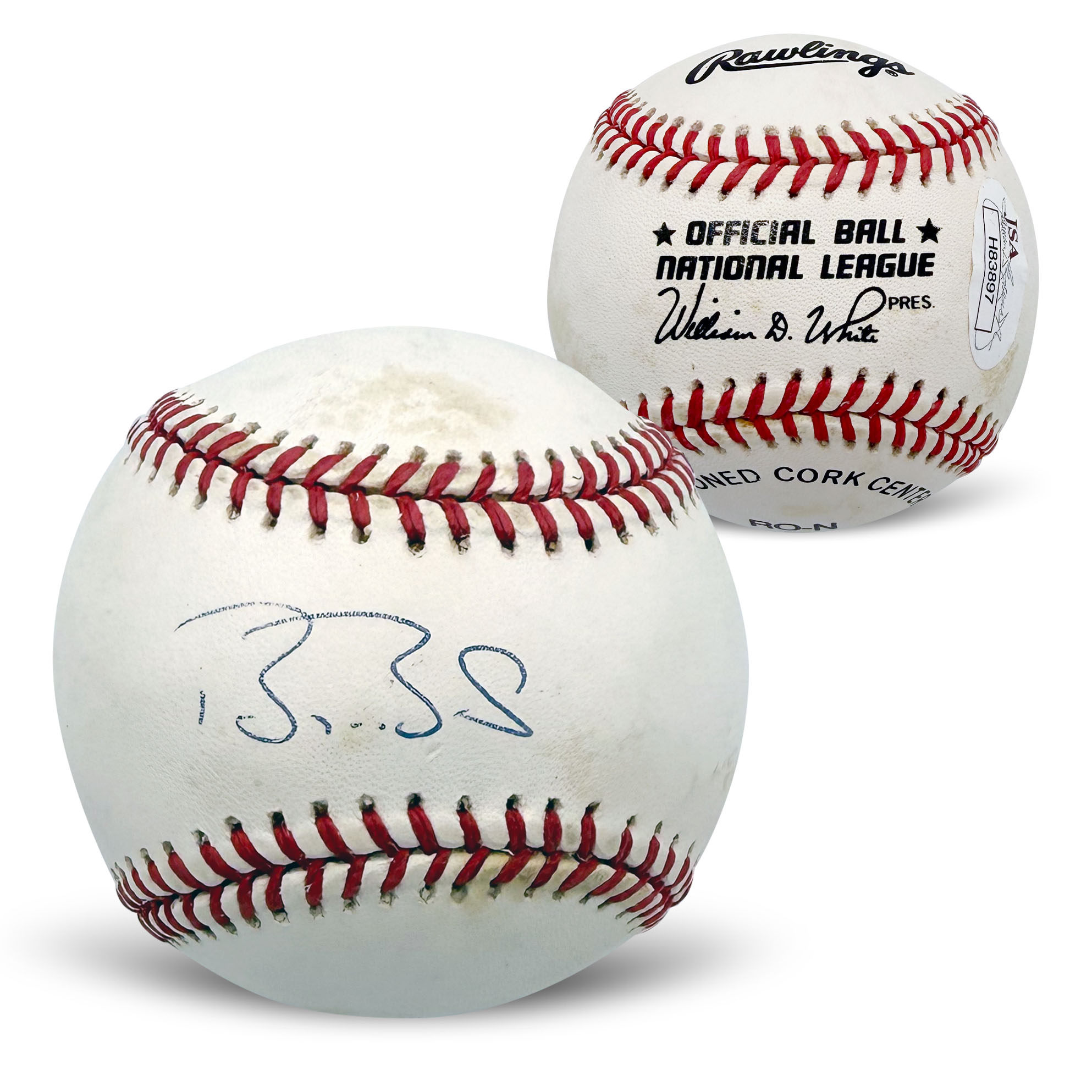 Barry Bonds San Francisco Giants Autographed National League Signed MLB Baseball JSA With UV Display Case H83897