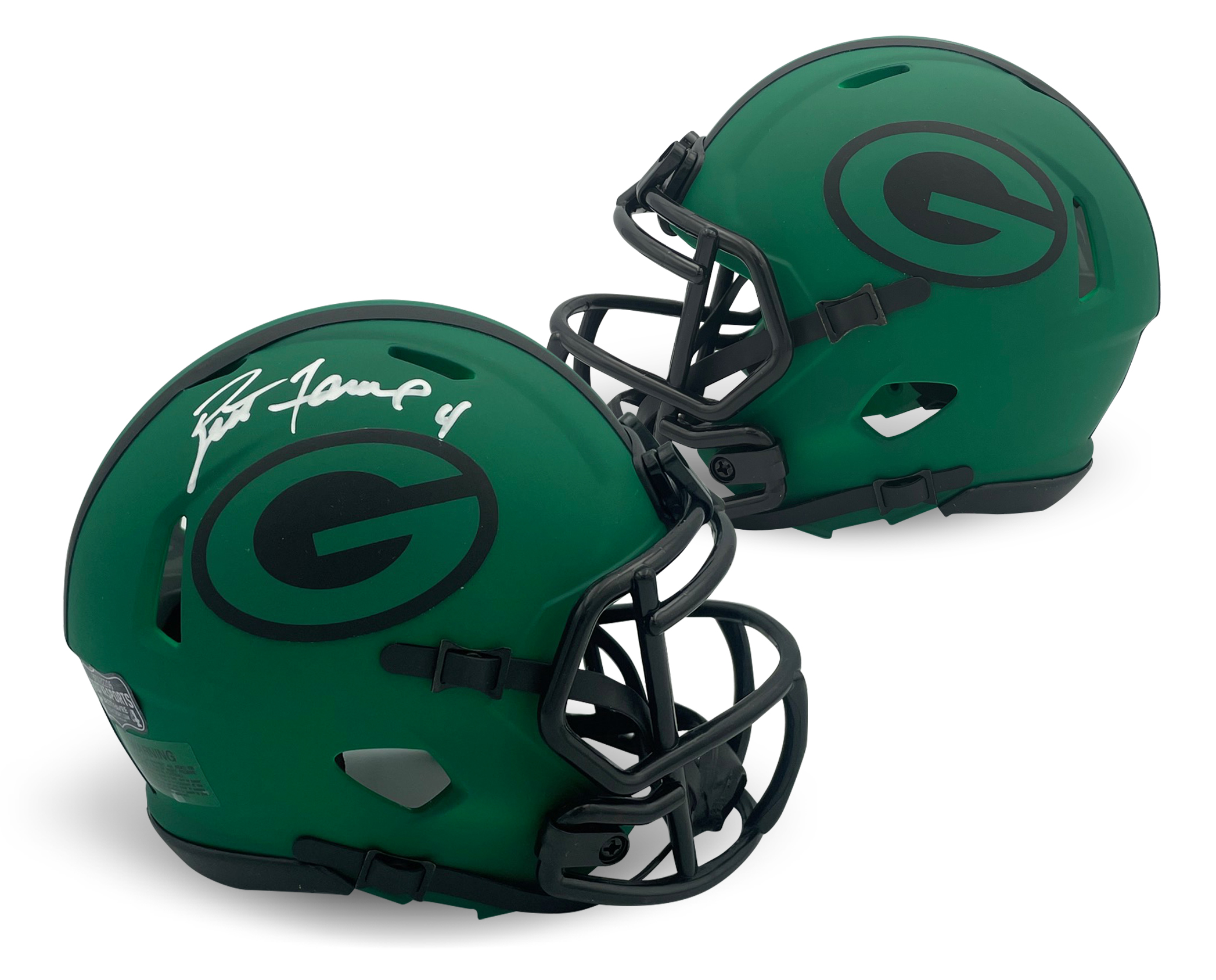 Brett Favre Autographed Green Bay Packers Signed Rave Football Mini Helmet JSA COA Brett Favre Autographed Green Bay Packers Signed Rave Football Mini Helmet JSA COA