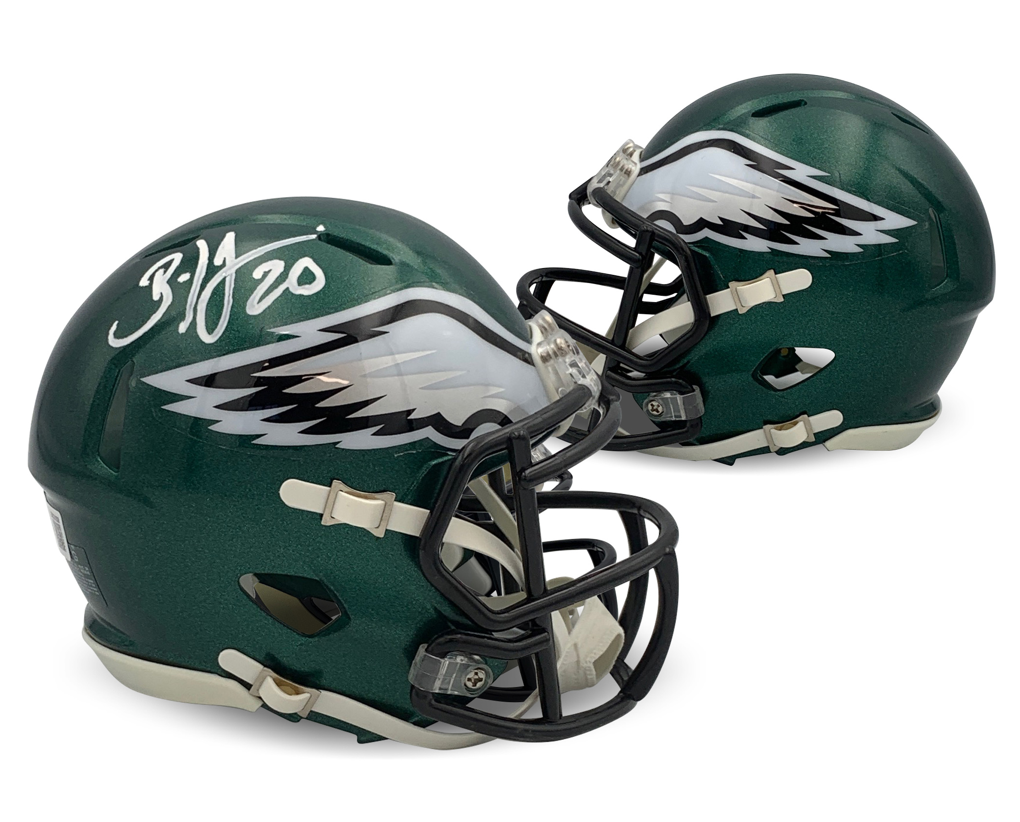 Brian Dawkins Autographed Philadelphia Eagles Signed Football Mini Helmet Beckett COA