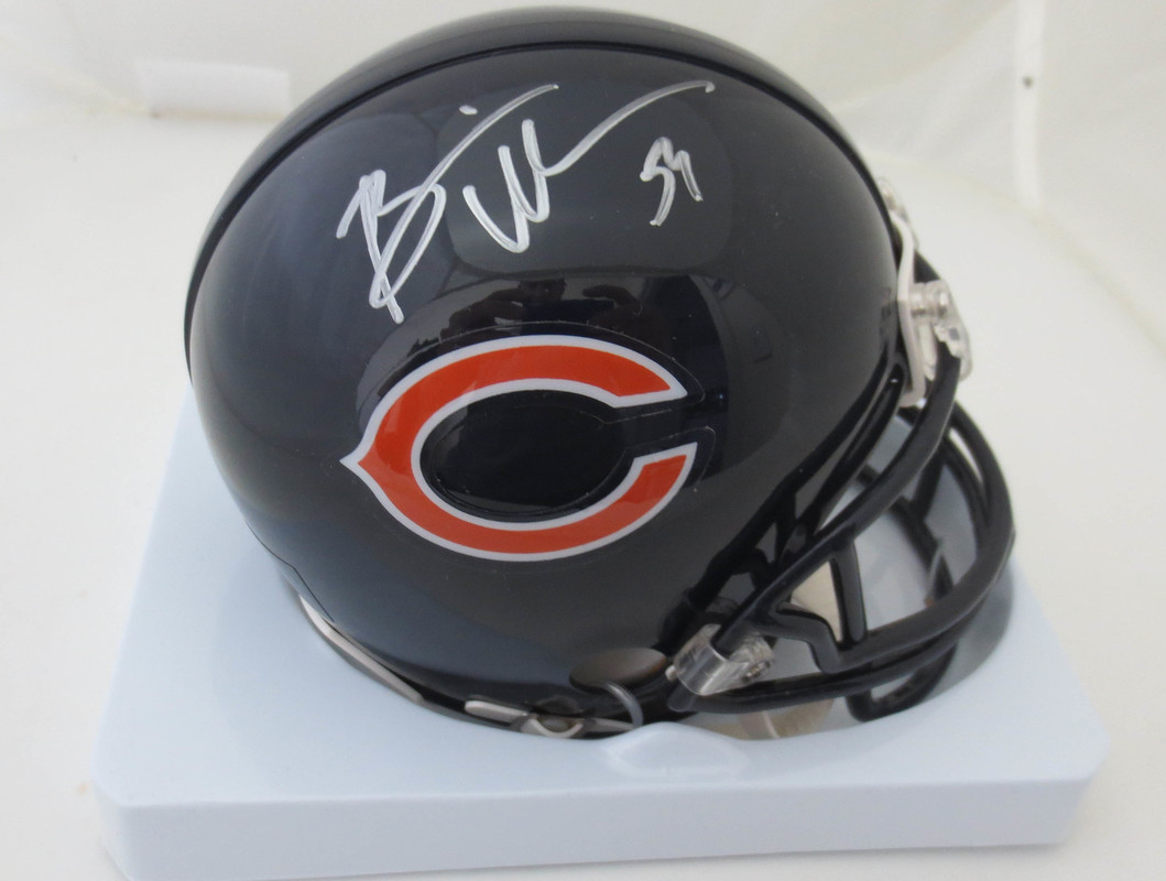 brian urlacher signed football