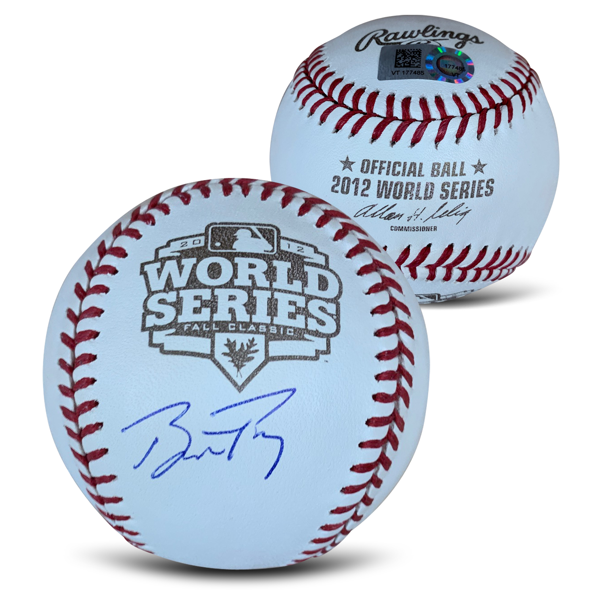 Buster Posey Autographed 2012 World Series Signed Baseball MLB Authenticated COA With Display Case