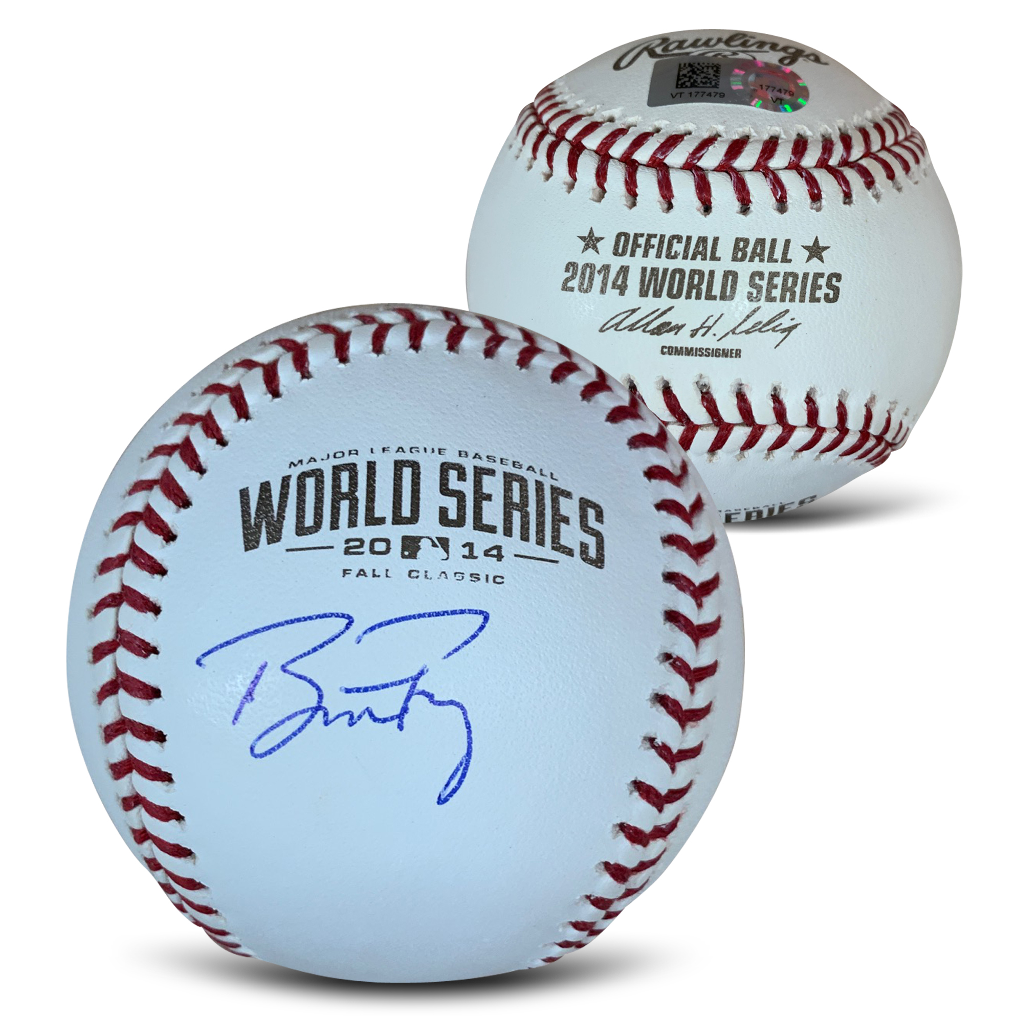 Buster Posey Autographed 2014 World Series Signed Baseball MLB Authenticated COA With Display Case