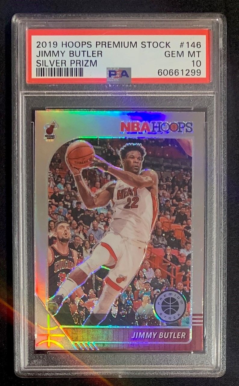 Jimmy Butler 2019 Panini Hoops Premium Silver Prizm Basketball Card #146 Graded PSA 10