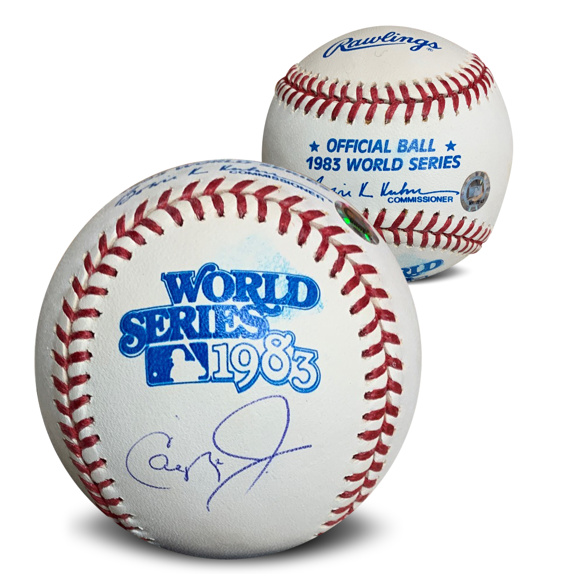 Cal Ripken Jr Autographed 1983 World Series Signed Baseball MLB Authenticated COA