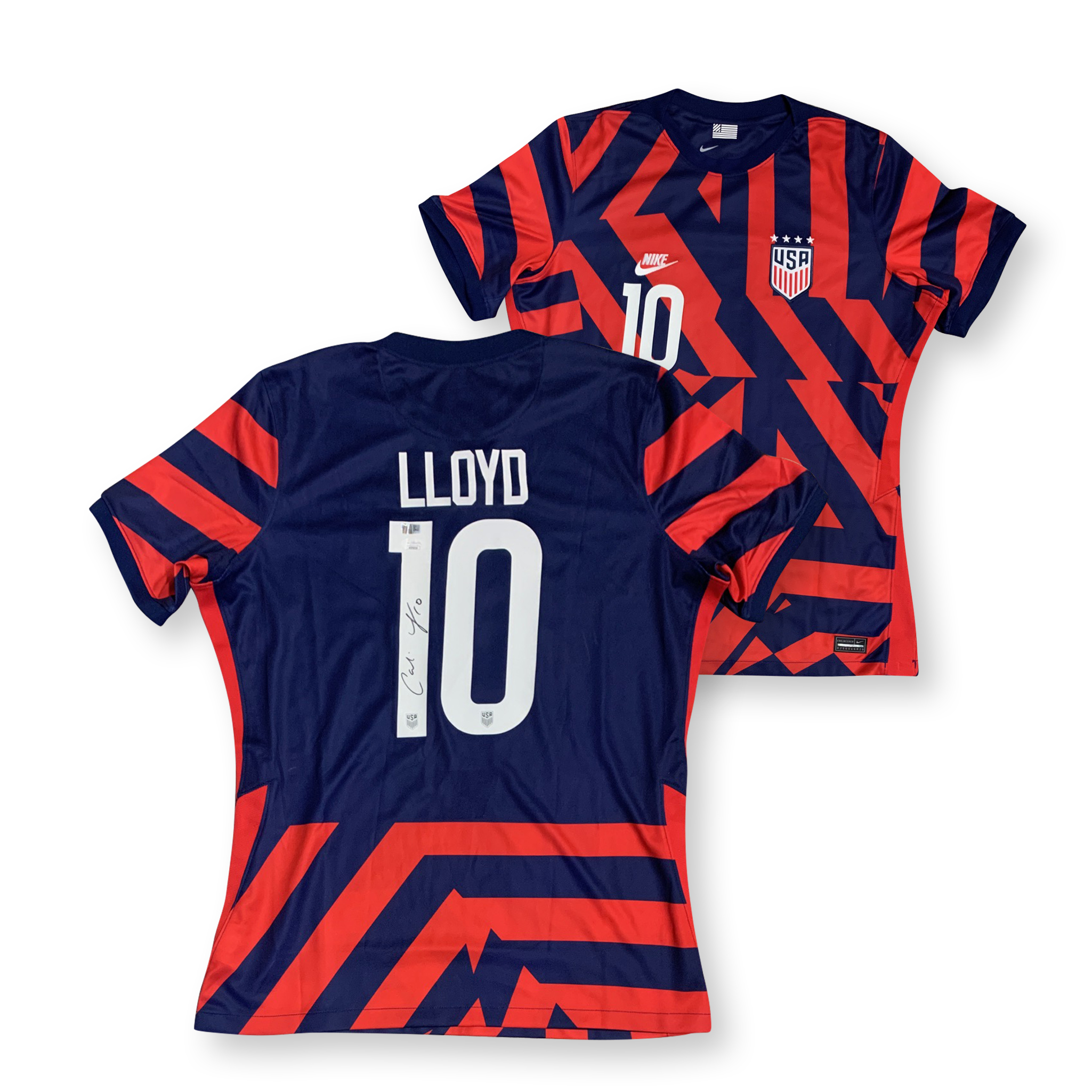 Carli Lloyd Autographed USA Women's Olympic Signed Blue Nike Soccer Jersey JSA COA