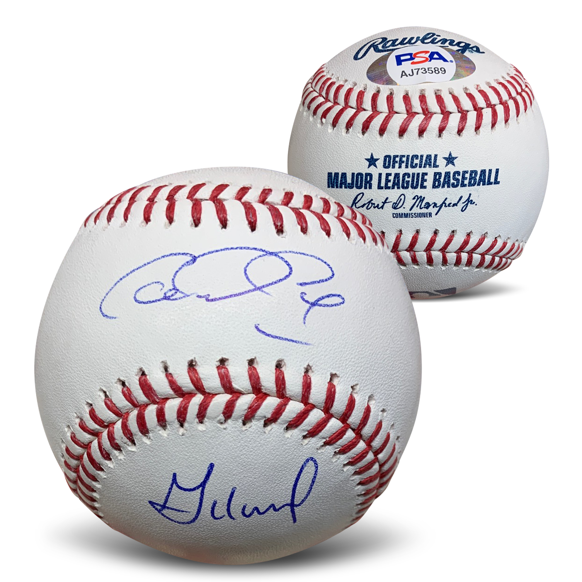 Carlos Correa Jose Altuve Dual Autographed MLB Signed Baseball PSA DNA COA With UV Display Case