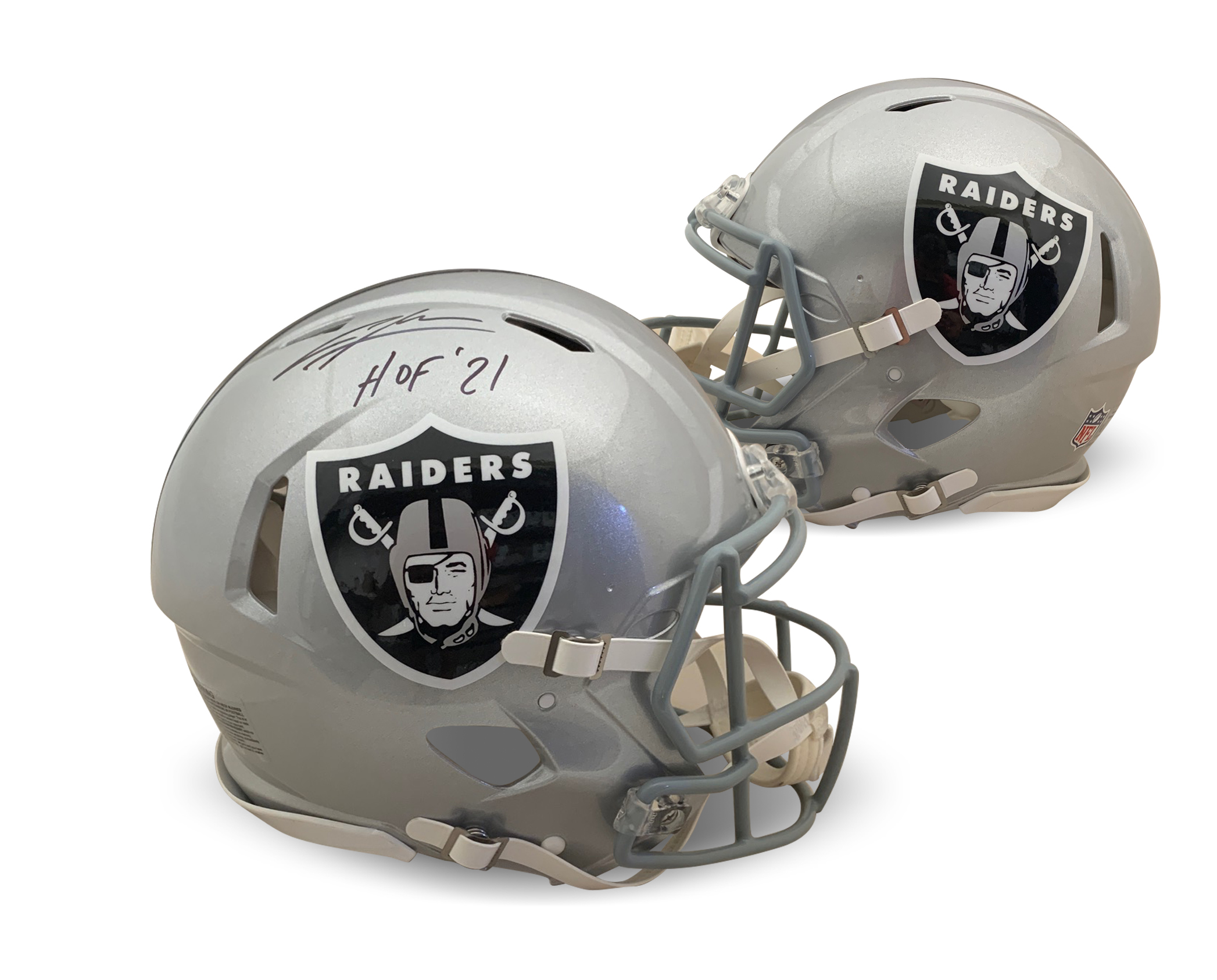 Charles Woodson Autographed Oakland Raiders Signed Full Size Authentic Helmet Hall of Fame HOF 2021 Fanatics Authentic COA