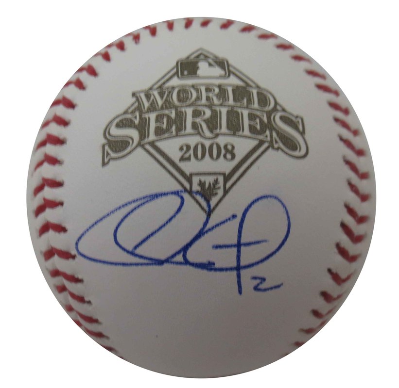 chase utley autographed baseball