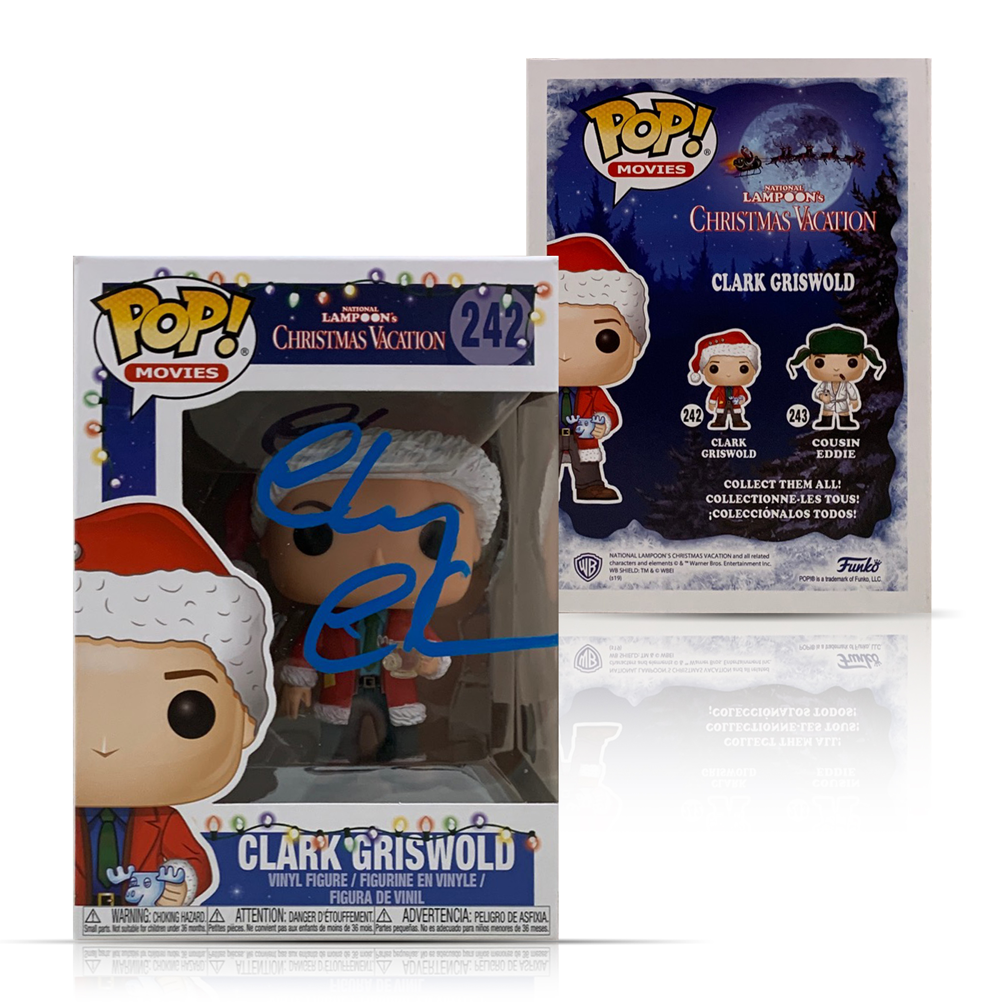 Chevy Chase Autographed Christmas Vacation Signed Funko Pop 242 Beckett COA