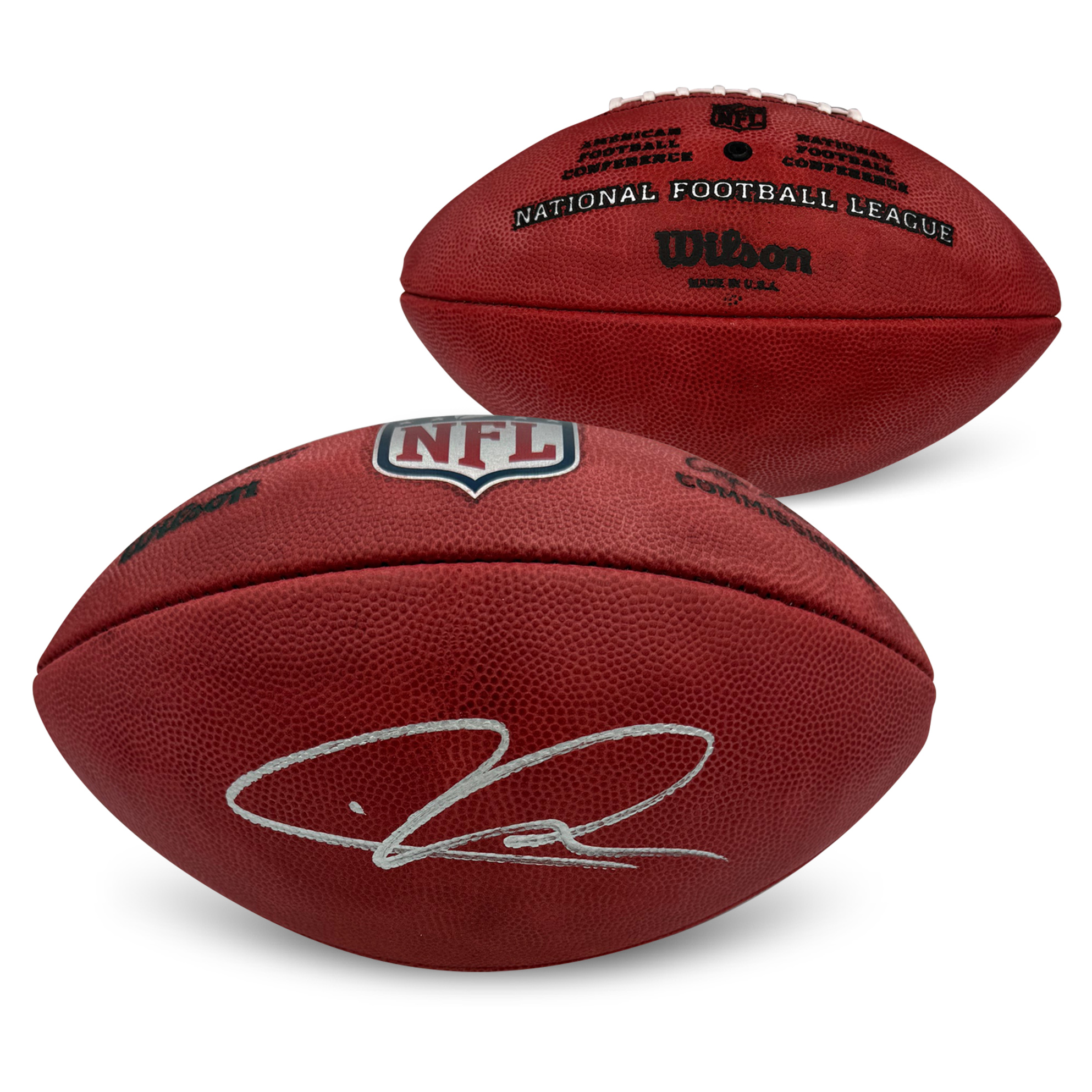 Chris Jones Autographed Kansas City Chiefs Signed NFL Authentic Duke Game Football Beckett COA