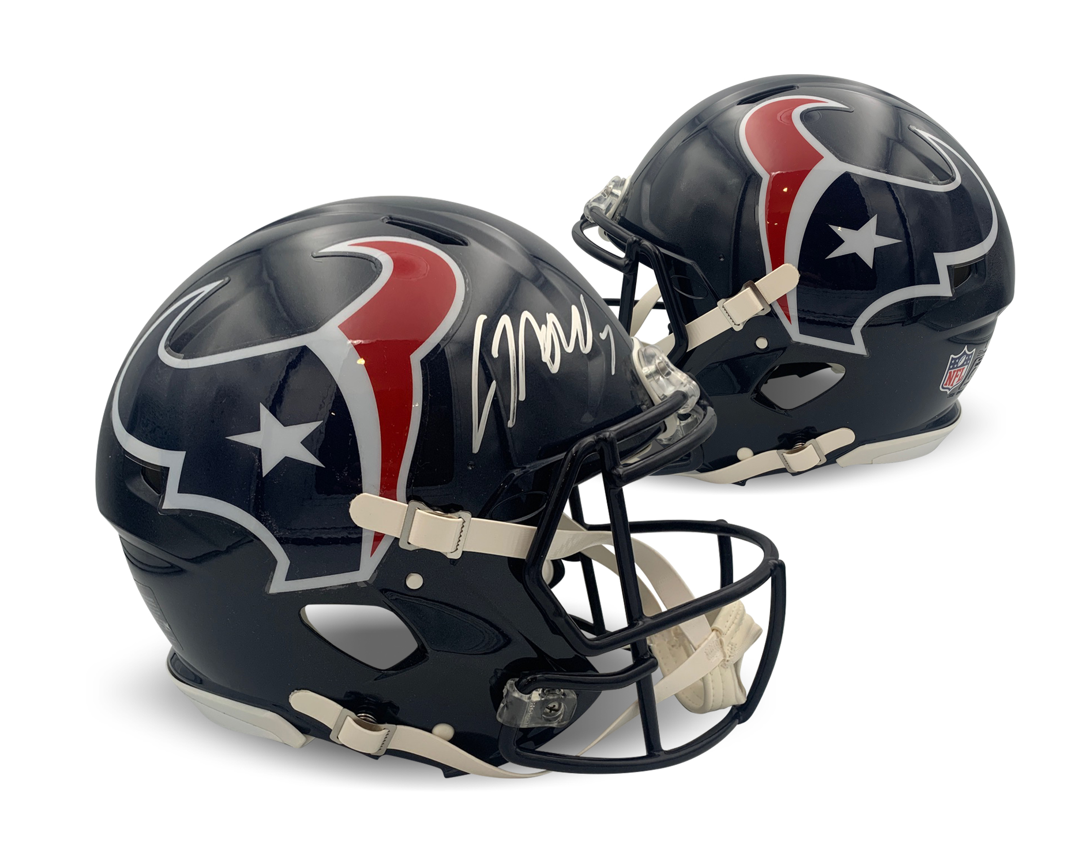 CJ Stroud Autographed Houston Texans Signed Football Full Size Authentic Helmet Fanatics COA
