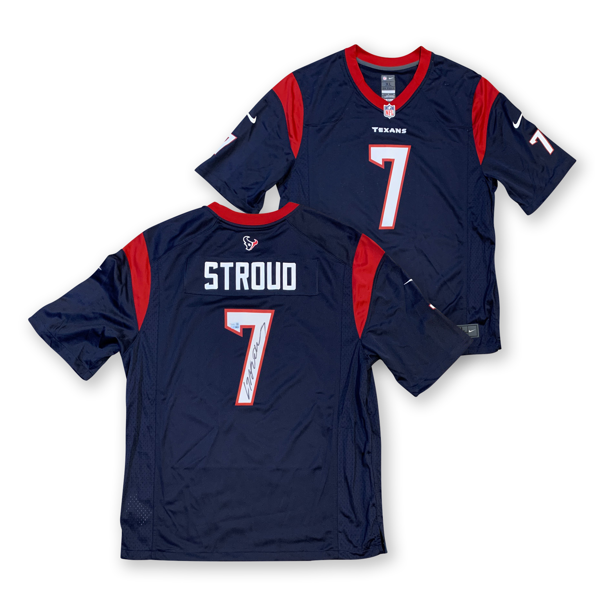 CJ Stroud Autographed Houston Texans Signed Nike Game Football Jersey Fanatics Authentic COA